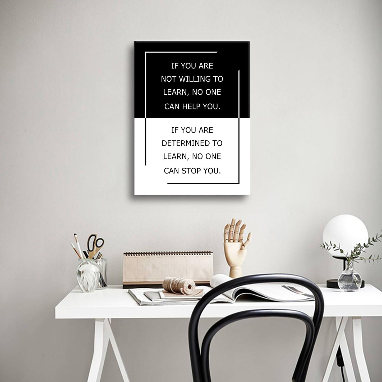 Motivational Poster Wall Art Inspirational Quotes If You Are Sign Picture Print Positive Saying Painting Artwork for Modern Home Bedroom Office Workplace Stretched and Framed [18''Hx24''W]