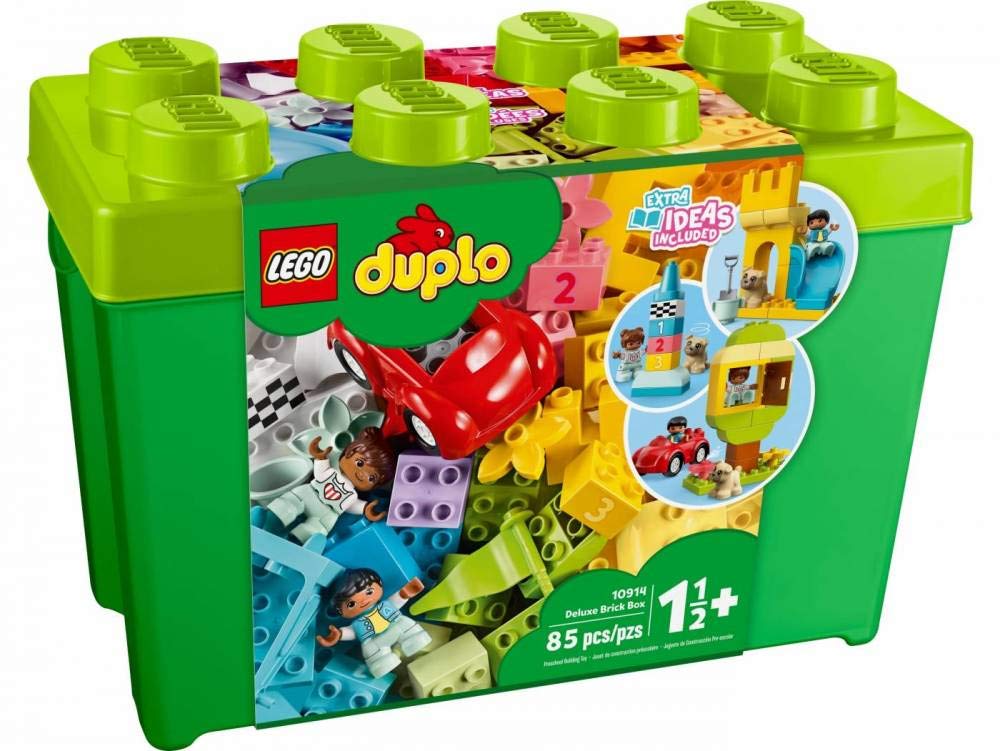 LEGO DUPLO Classic Deluxe Brick Box Building Blocks - Learning & Educational Toys for Toddlers, Preschool, Ages 1.5+ Years - Gift for Birthdays - Develop Fine Motor Skills - 10914