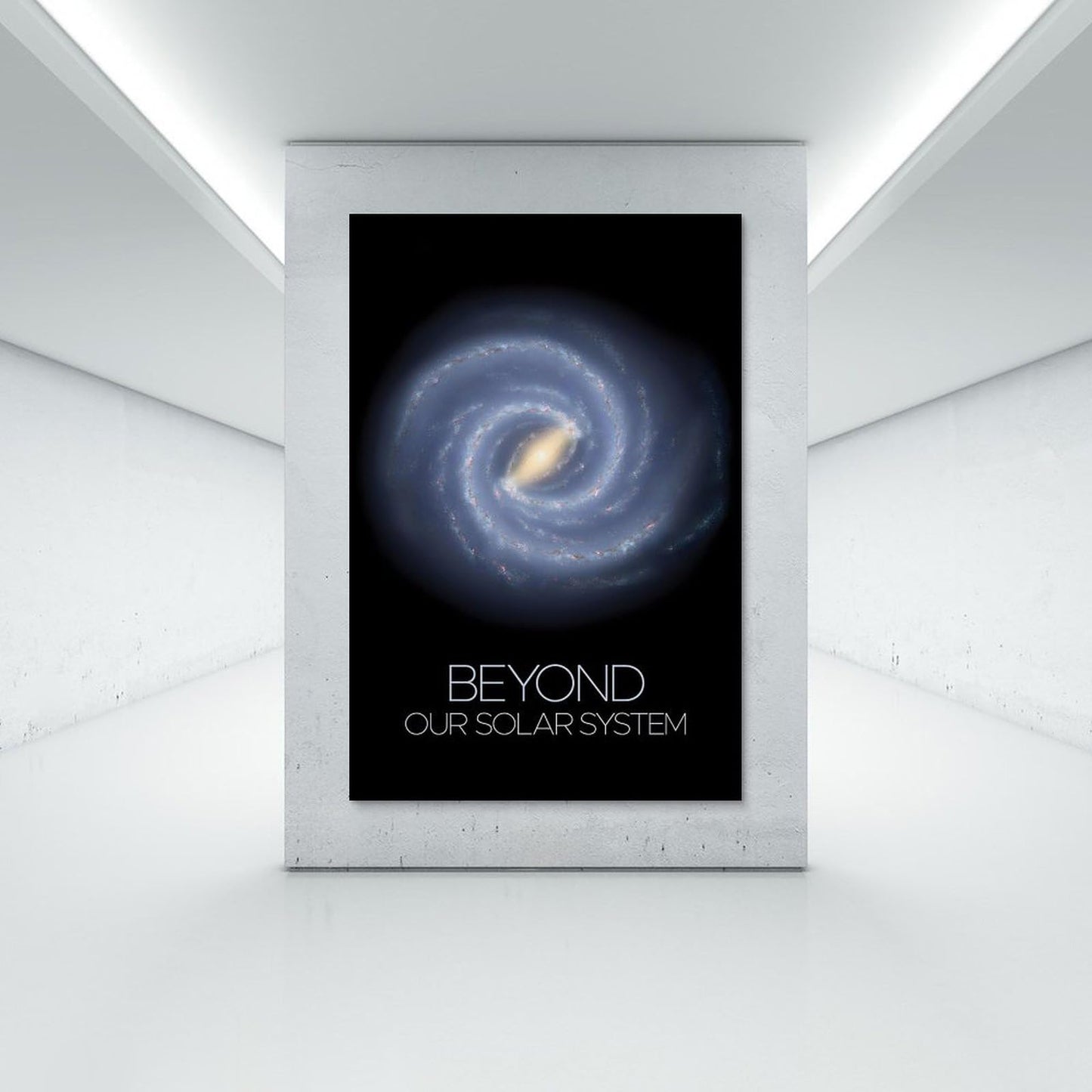 Milky Way Galaxy Wall Art 16x24 Inch Unframed– Spiral Galaxy Astronomy Poster Print, Space Science Decor for Classroom, Kids Room, Home Office, Science Gift for Students & Teachers