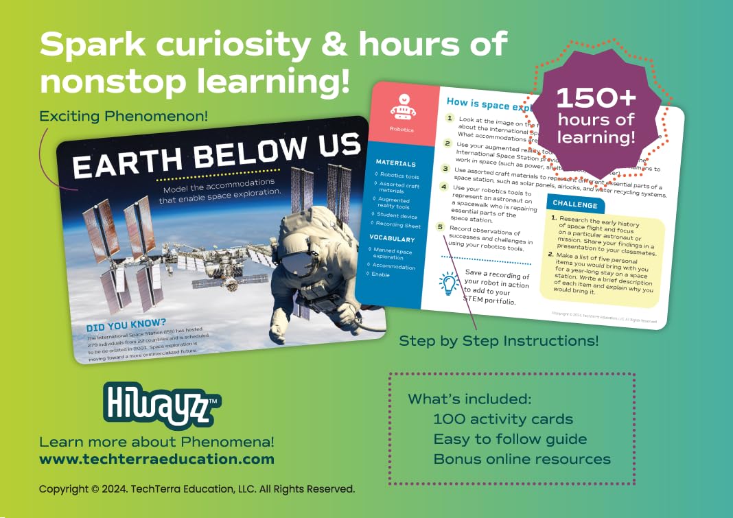Hiwayzz STEM Activity Cards Ages 12+ | 100 Cards for Classroom Activities | Over 150 Hours of Hands-On Science Exploration | Teacher Must-Haves