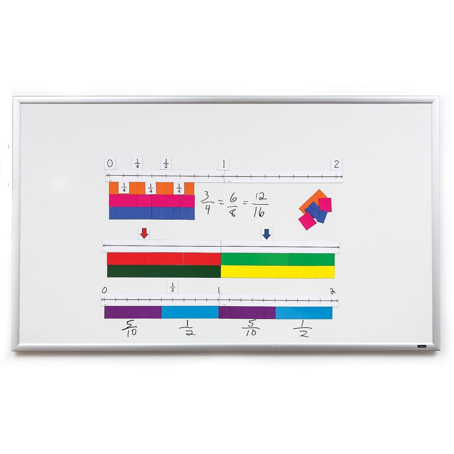 Didax Educational Resources 211024 Magnetic Fraction# Line Set, Multi