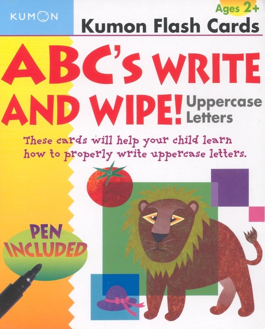 Kumon ABCs Write & Wipe! Uppercase Letters (Kumon Flash Cards) Ages 5-6, kindergarten