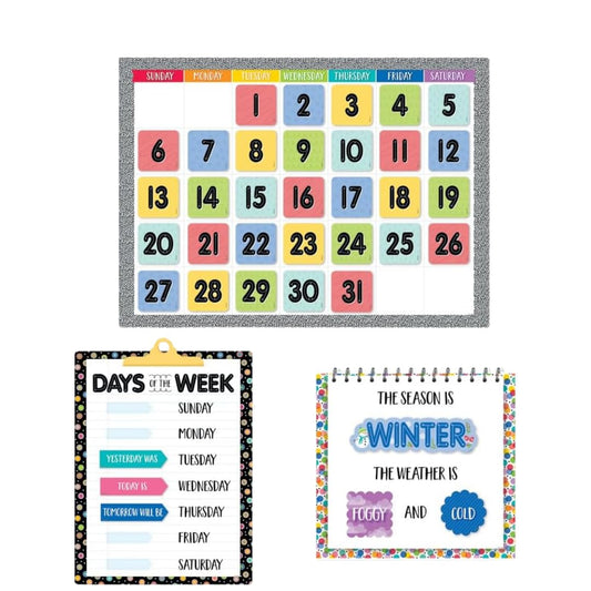 CTP Core Decor Pattern Play Calendar Set Bulletin Board Set Classroom Decorations (Creative Teaching Press 11112)