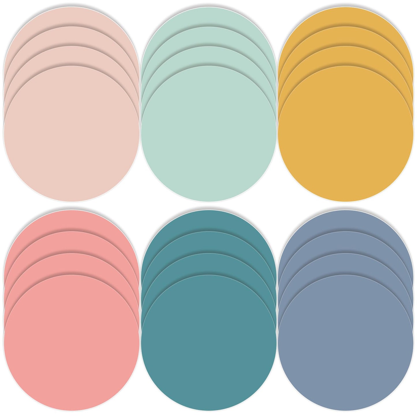 Lincia 24 Pack Colorful Dry Erase Dots Circles Spots for Classroom Table 10.5 Inch Removable Vinyl Desktop Stickers Spots Wall Decals for 100th Day of School Teacher Students Home (Fresh Colors)