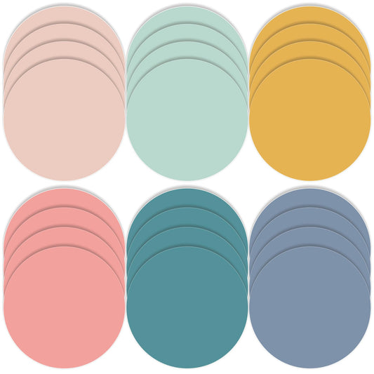Lincia 24 Pack Colorful Dry Erase Dots Circles Spots for Classroom Table 10.5 Inch Removable Vinyl Desktop Stickers Spots Wall Decals for 100th Day of School Teacher Students Home (Fresh Colors)
