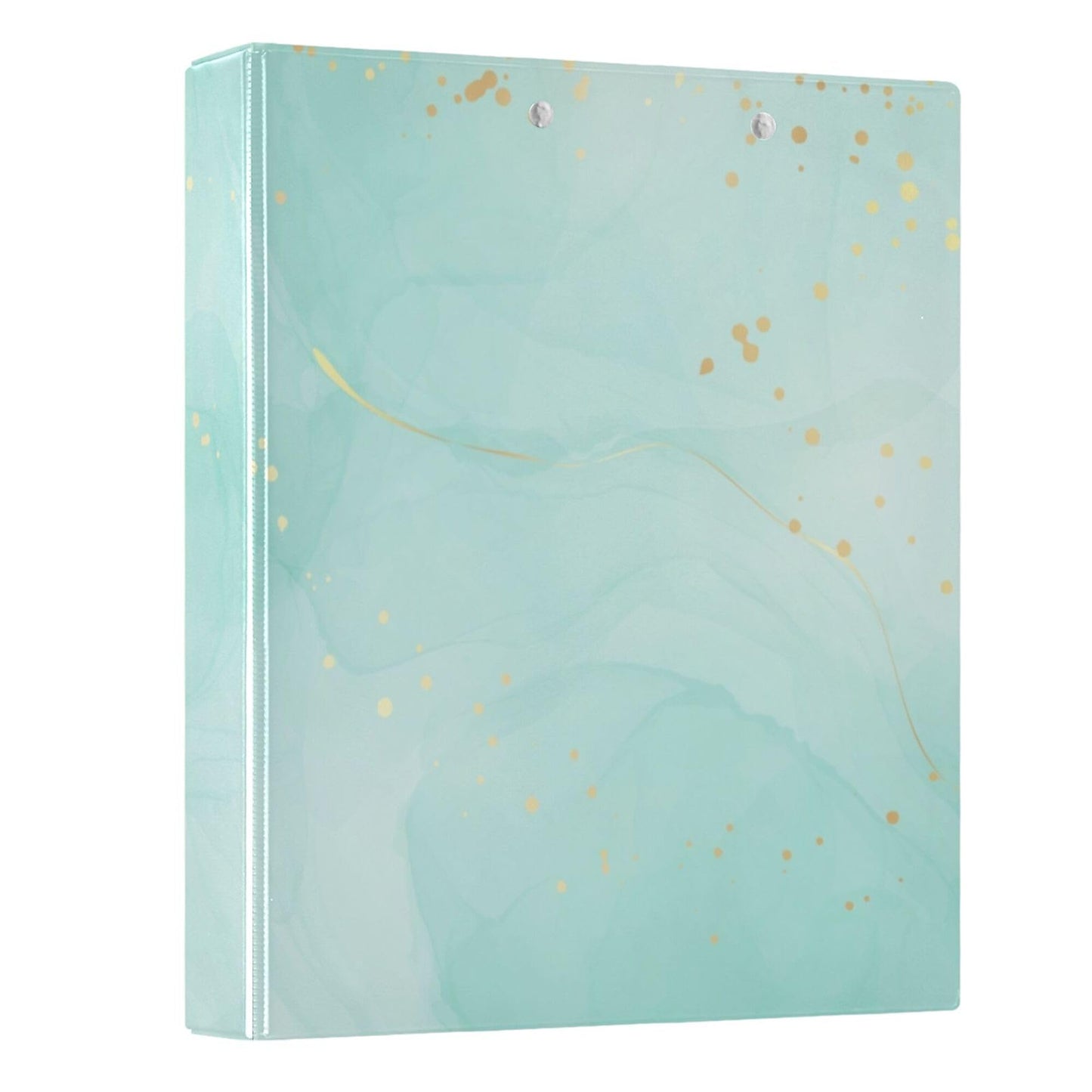 Turquoise Round Ring Binders 1.5 Inch Marble Tie Dye Style 3 Ring Clipboard Binder for Office School Work Supplies File Folder Document 200 Sheet Capacity Easy Open