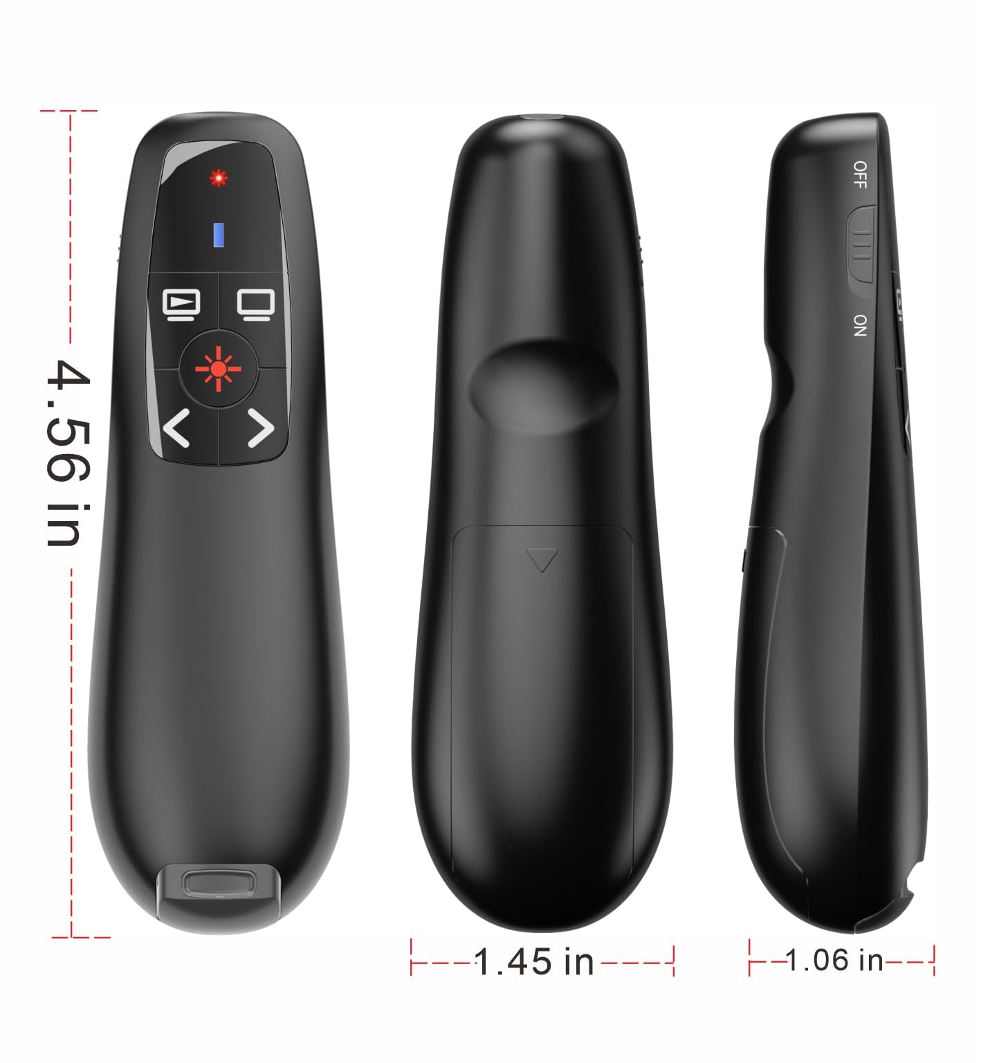 Presentation Clickers Wireless Presenter Remotes for PowerPoint, Powerpoint Clicker with Volume Control PowerPoint Slide Advancer for Mac, Receiver with Dual Functions,Computer, Laptop, LBBYDDLL