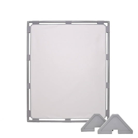 Children's Factory Big Screen PlayPanel, Kids Room Divider, Classroom Privacy Screen, Cantilever Feet Included, Glacier Gray