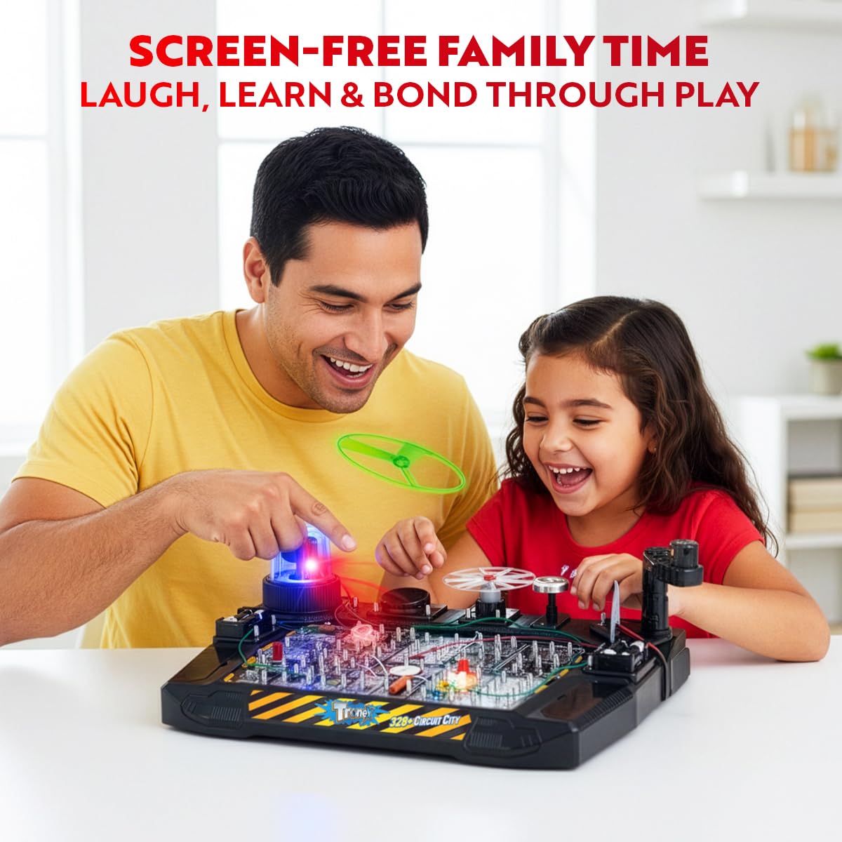 Playz Advanced Electrical Circuit Board Engineering Kit for Kids with 328+ STEM Projects on Electricity, Voltage, Currents, Resistance, & Magnetic Science | Gift for Children Age 8-13+