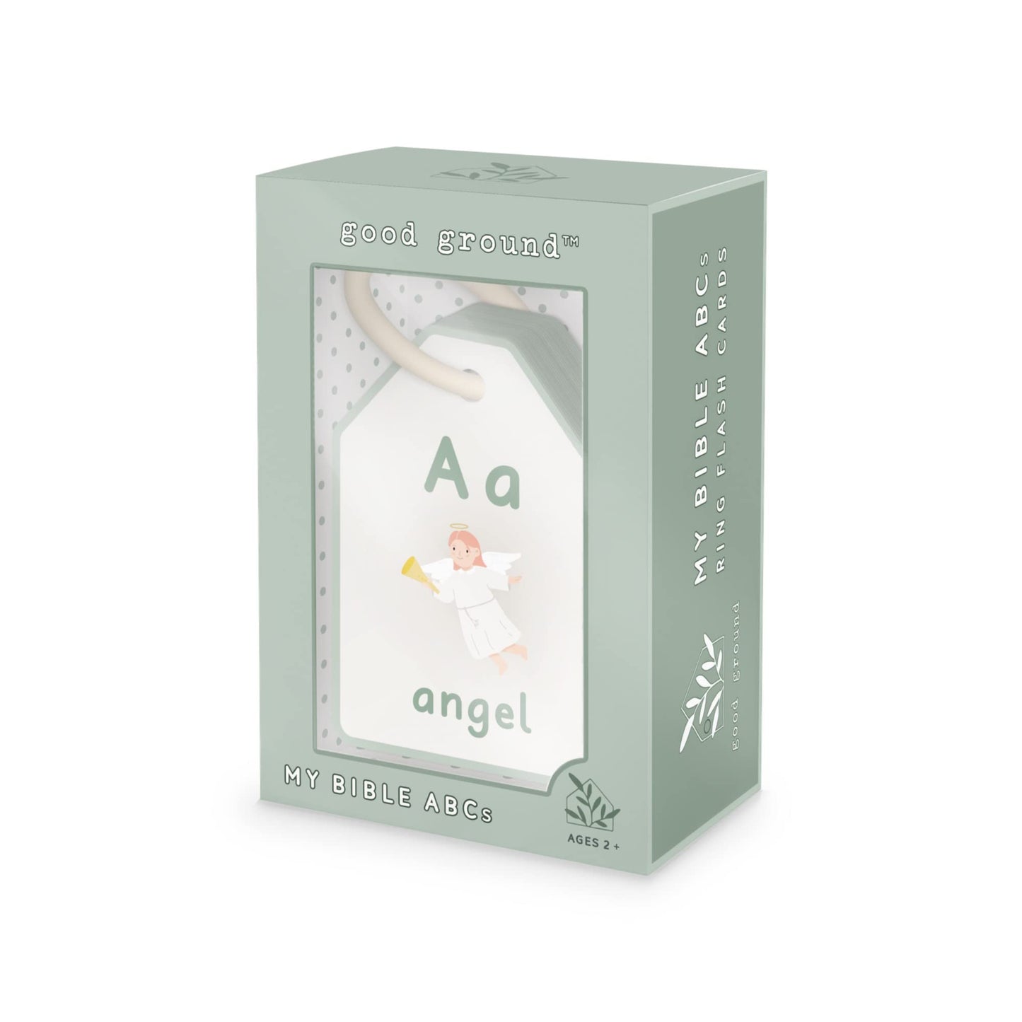Good Ground Bible ABC Flash Cards Preschool Sunday School Toys Christian Homeschool Alphabet Ring Cards Toddler ABC Phonic Letters & Words