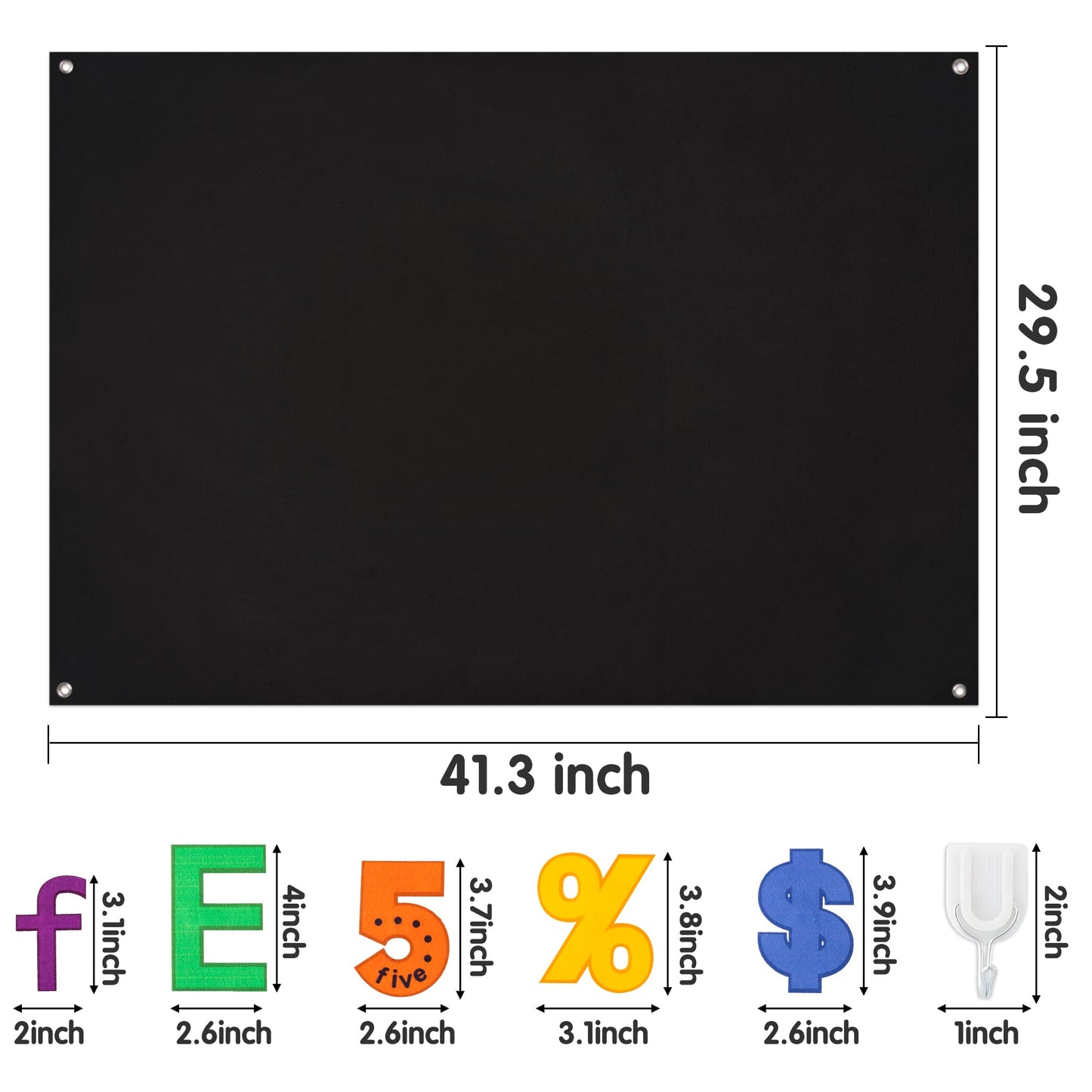 WATINC ABC Learning Felt Board Set - 151Pcs Large 41x30 Inch Flannel Letters Numbers Math Symbols Kit, Preschool Educational Toy for Toddlers Classroom Homeschool
