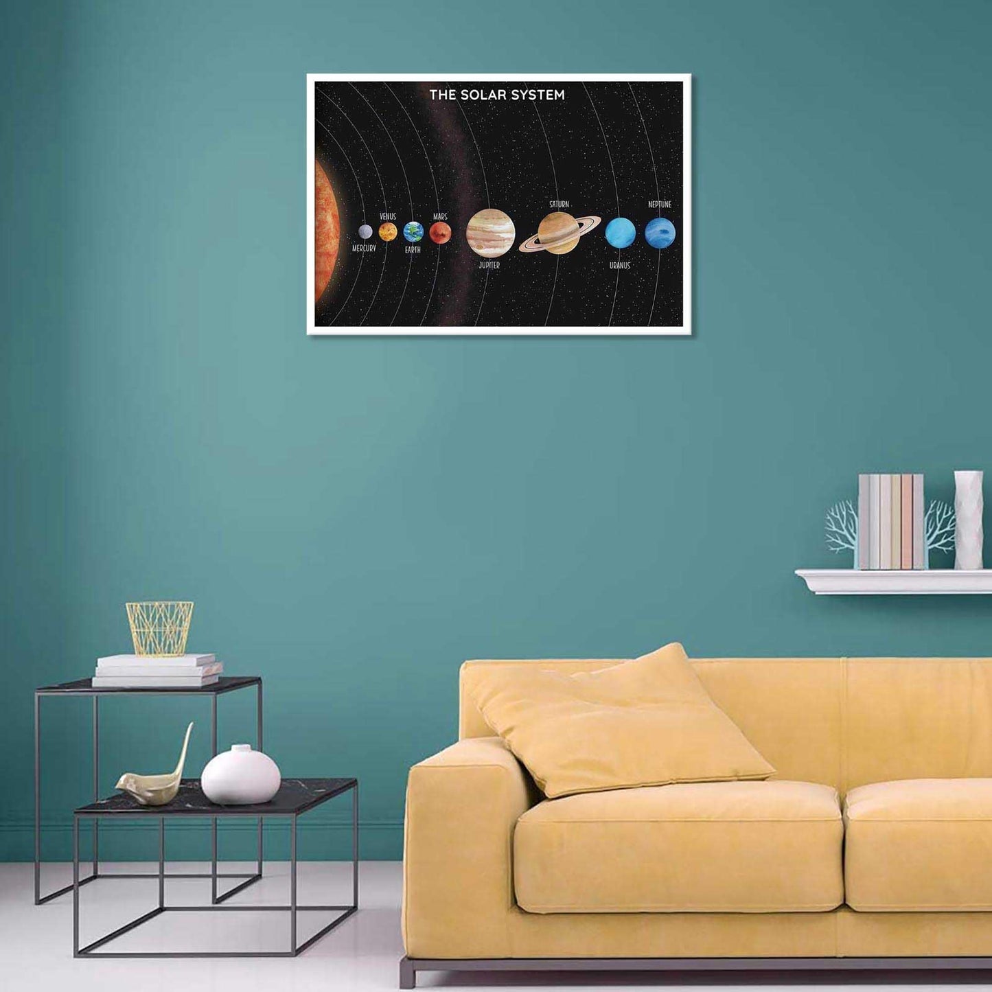 Solar System Educational Planet Poster Universe Infographic Star Life Cycle Astronomy Knowledge Suitable For Living Room Dormitory Bedroom Wall Decoration 16x24in Unframed