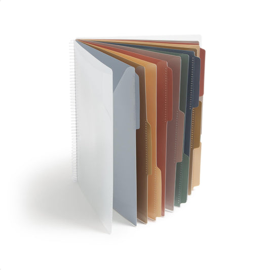 Smead Project Organizer, Office Supplies, 24 Pockets, Clear Cover with Assorted Bright Tabs, Tear Resistant Poly File Organizer, Document Organizer with 1/3-Cut Tabs, Letter Size (89213) (Pack of 10)