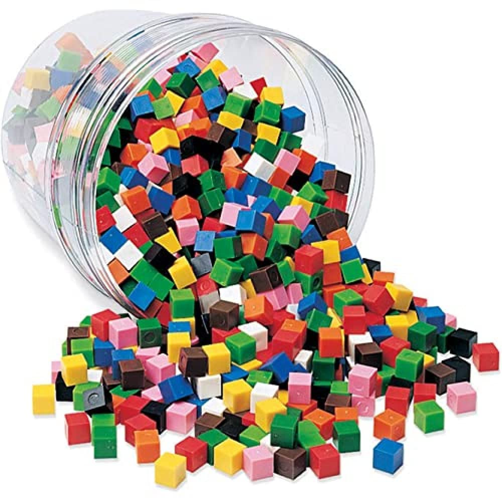 Learning Resources Centimeter Cubes, Math Cubes, Counting, Homeschool, Set of 1000, Ages 6+