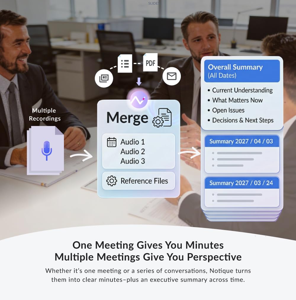 Notique AI Pen | Pocket AI Voice Recorder | Audio Recorder | Discreet Recording Device | AI Summarize & Transcribe for Multi-File & Meeting Timeline | No Monthly Fees