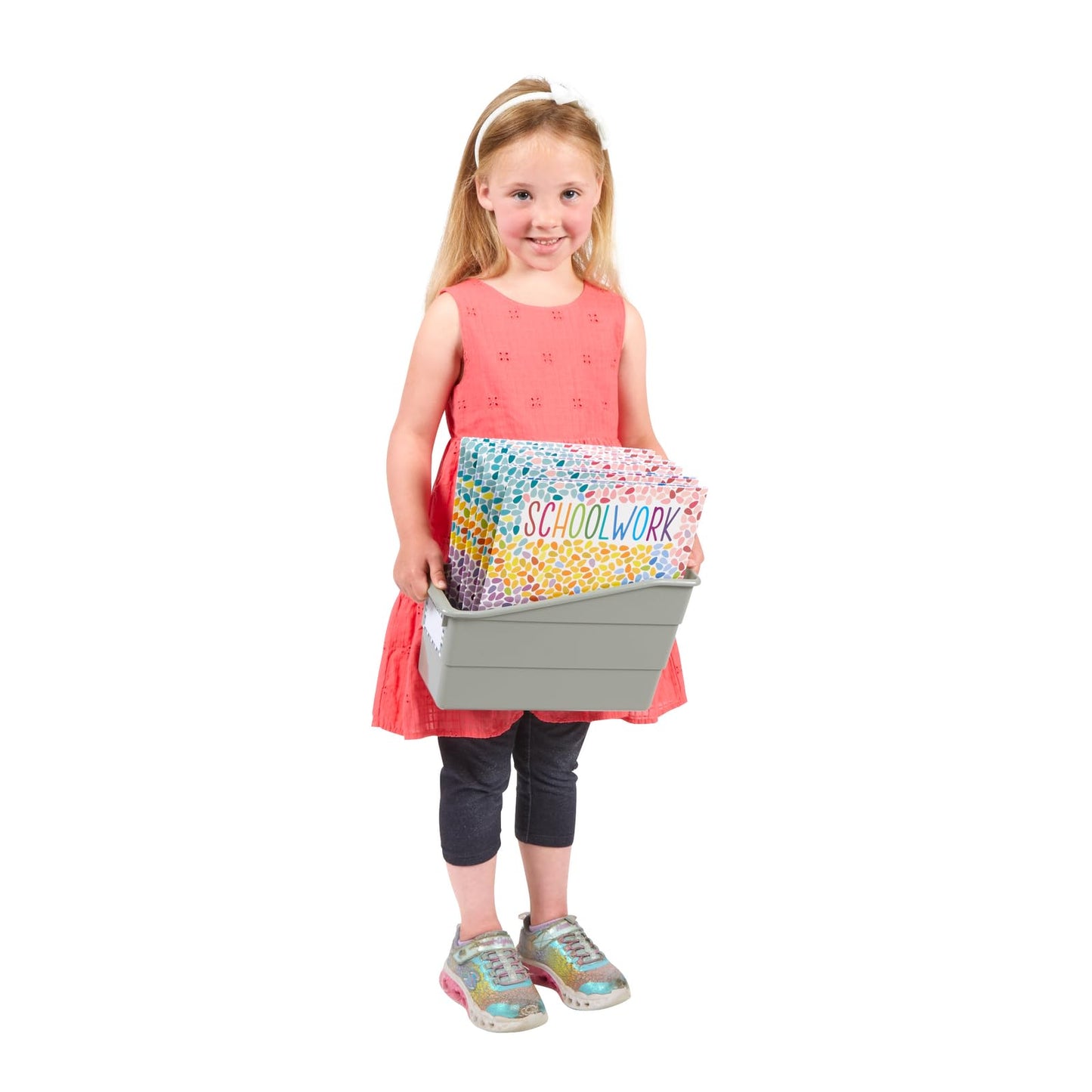 Really Good Stuff Durable Book and Binder Holder - 6pack, Pebble Color, 5 ?" x 12 ?" x 7 ?", Classroom Organization, Storage Solution, Sturdy and Versatile