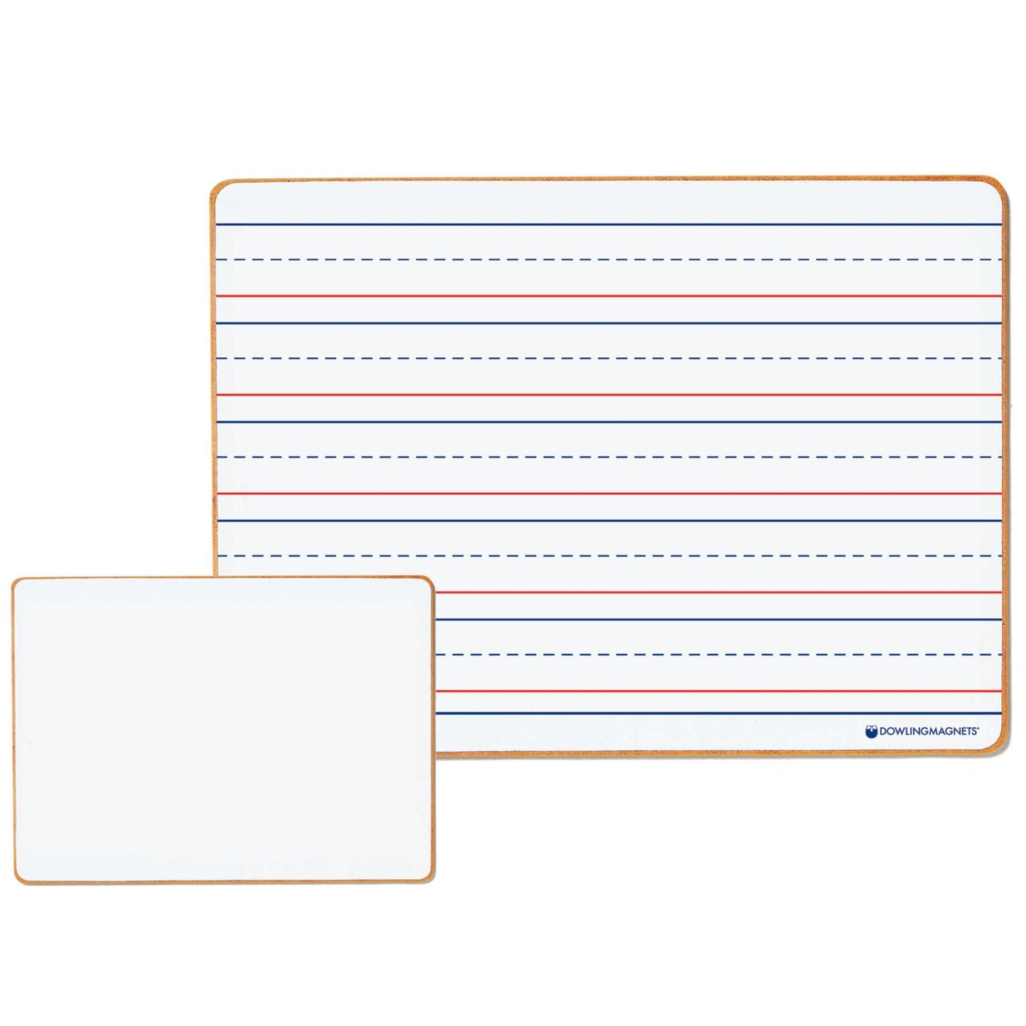 Dowling Magnets Magnetic Dry-Erase Boards – Double-Sided Ruled/Blank – 12" Long x 8.75" Wide – Pack of 5. (735206), White