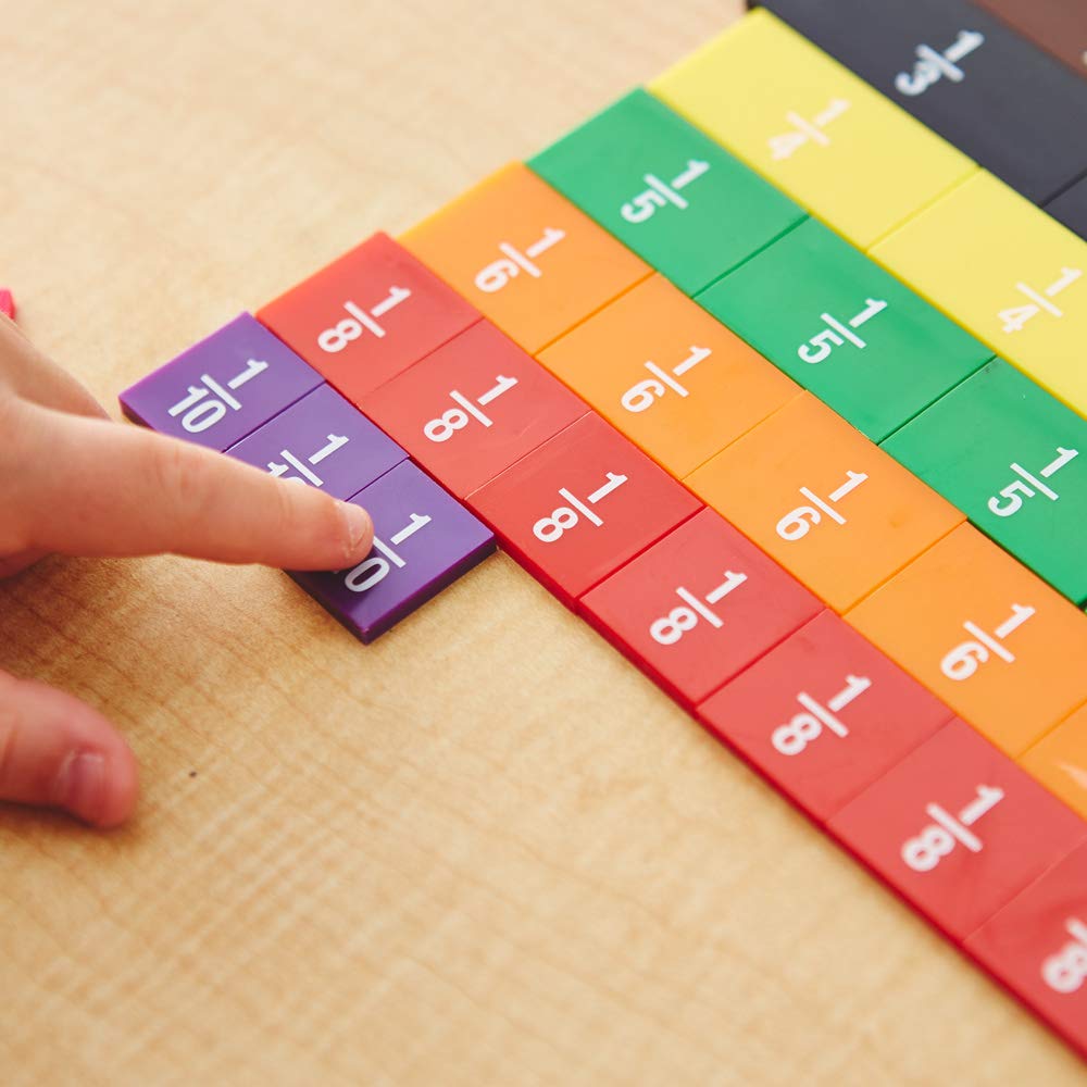 EAI Education Fraction Tiles with Tray: Numbered - Set of 51 (Pack of 2)