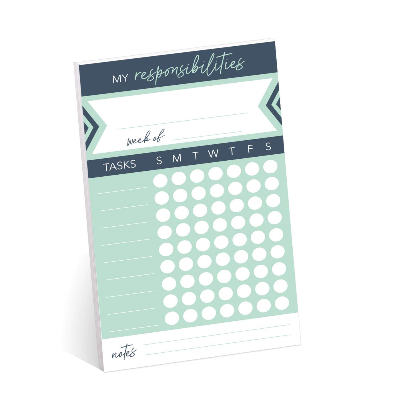 Modern Weekly Chore Chart / 6" x 10" Sticky Note Fill-in Task List/Homeschool Task Assignment List