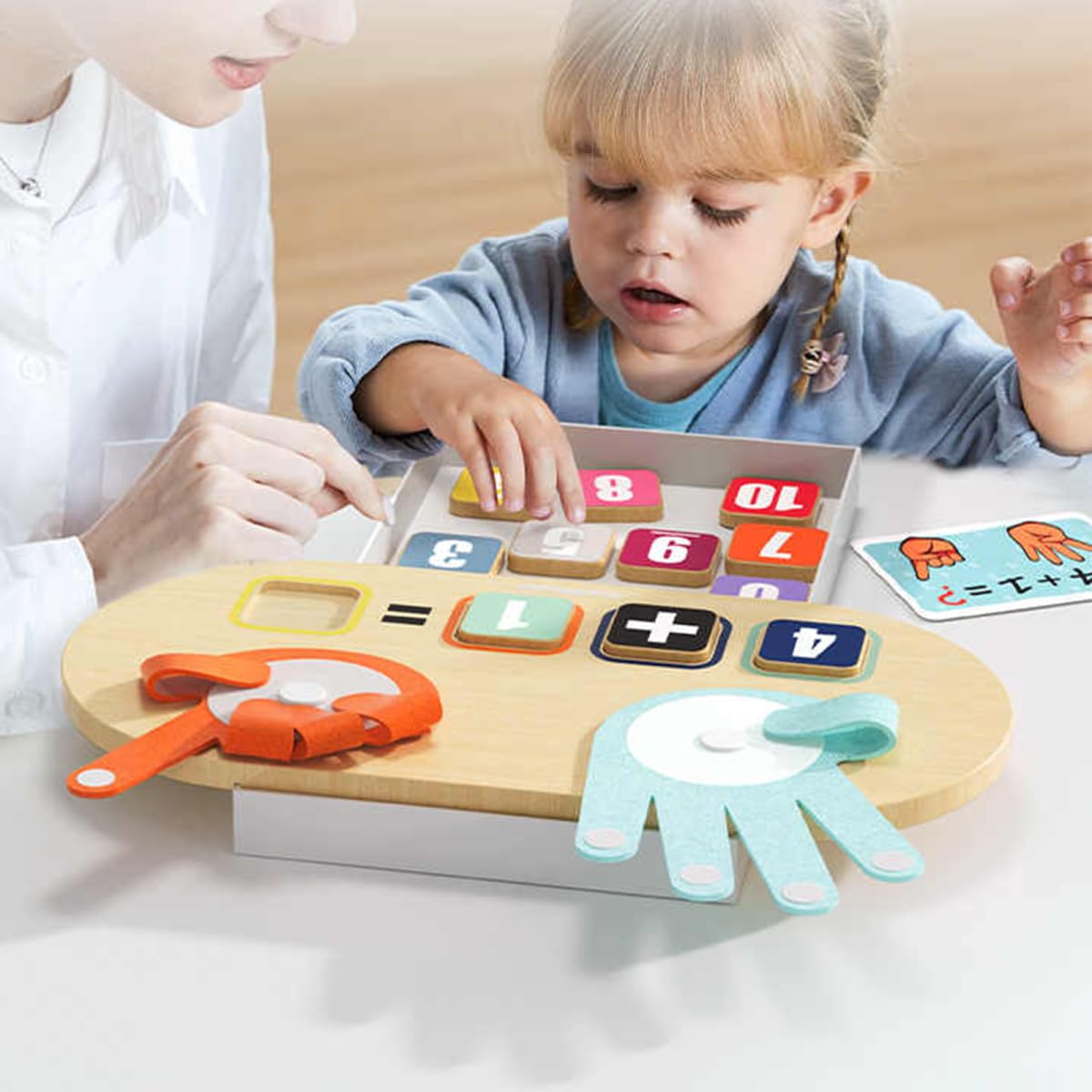 TOP BRIGHT Preschool Number Blocks Counting Toy for Toddlers 3-5 Year Old Boys Girls, Montessori Math Manipulatives, Educational Learning Gift with Storage Box