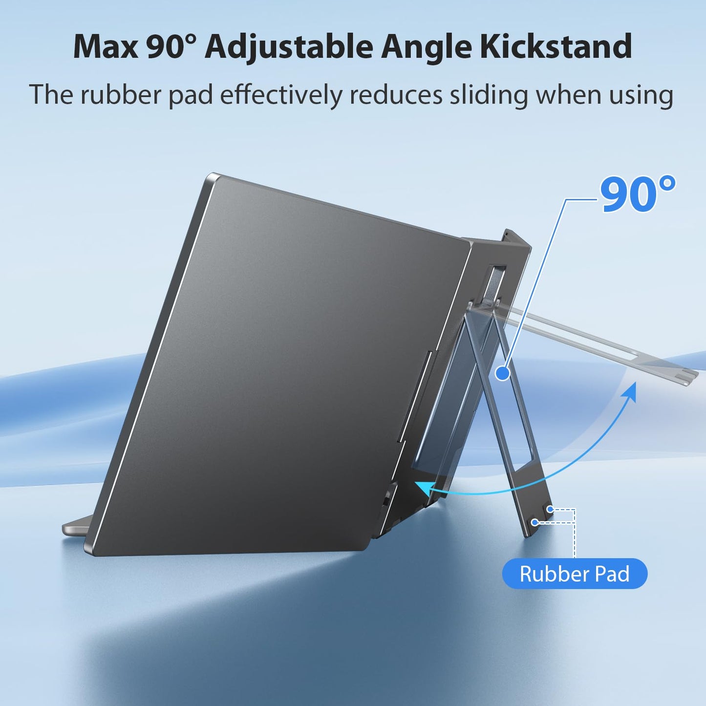 KYY Triple Laptop Screen Extender, 15.6" 1080P FHD IPS Dual Portable Extended Monitor, USB C Travel Display for 12-17'' Laptop, 210°Rotation & Kickstand, Plug and Play (Windows Only)