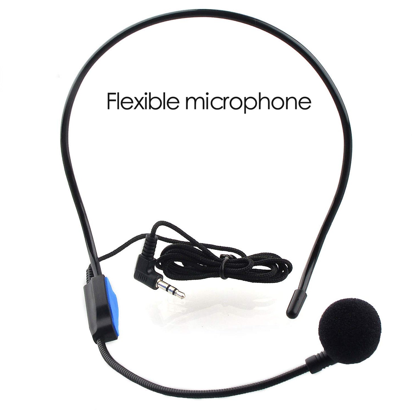Voice Amplifier 12W Rechargeable PA System (1200mAh) with Wired Microphone for Teachers, Coaches, Tour Guide and More (Black)