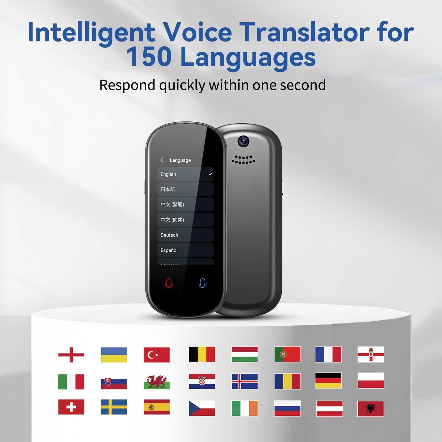 Language Translator Device, 150 Language Real-Time Voice Translator Upgraded ChatGpt AI Translator Voice/Text/Photo Online Offline Translator Portable Two-Way Translation for Travel Business Learning