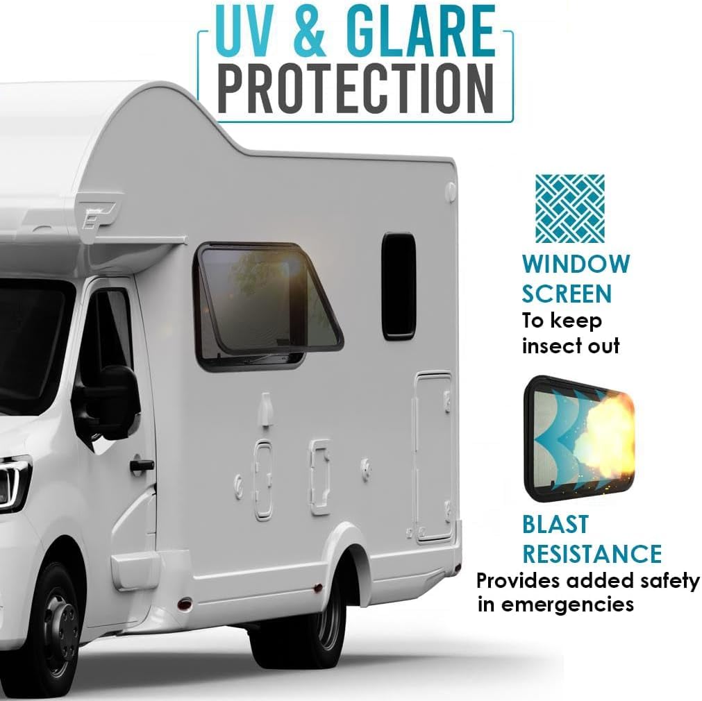 PRO FLEX RV Exit Window ·Tempered Glass, Easy Installation, DOT Certified ·30in W x 20in H ·Weather-Resistant