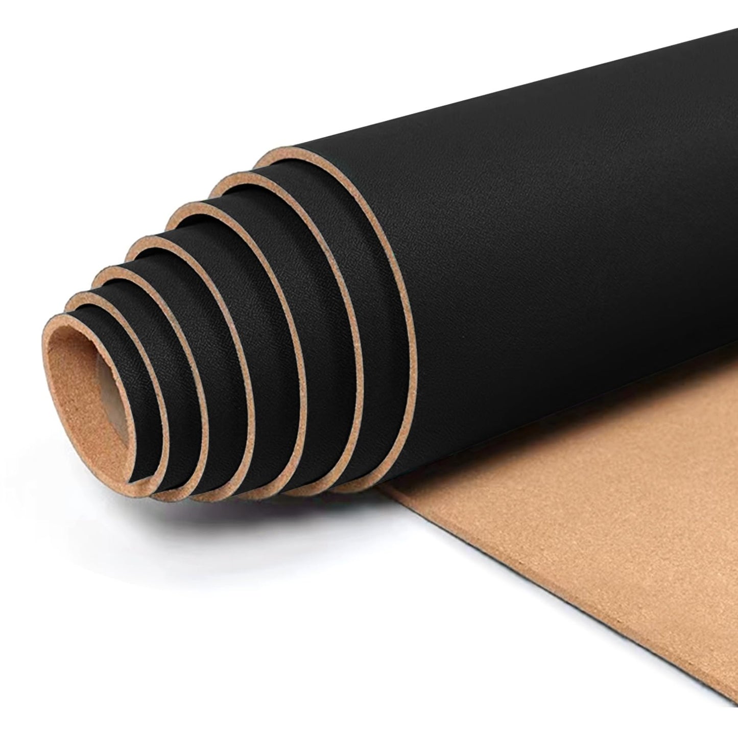 Cork Roll Black Linen Bulletin Board 48" x 12", 1/4" Thick Frameless Natural Corkboard Sheet for Walls Pictures Photo Vision Prayer, ZHIDIAN Roll of Cork for DIY Projects Home Office School