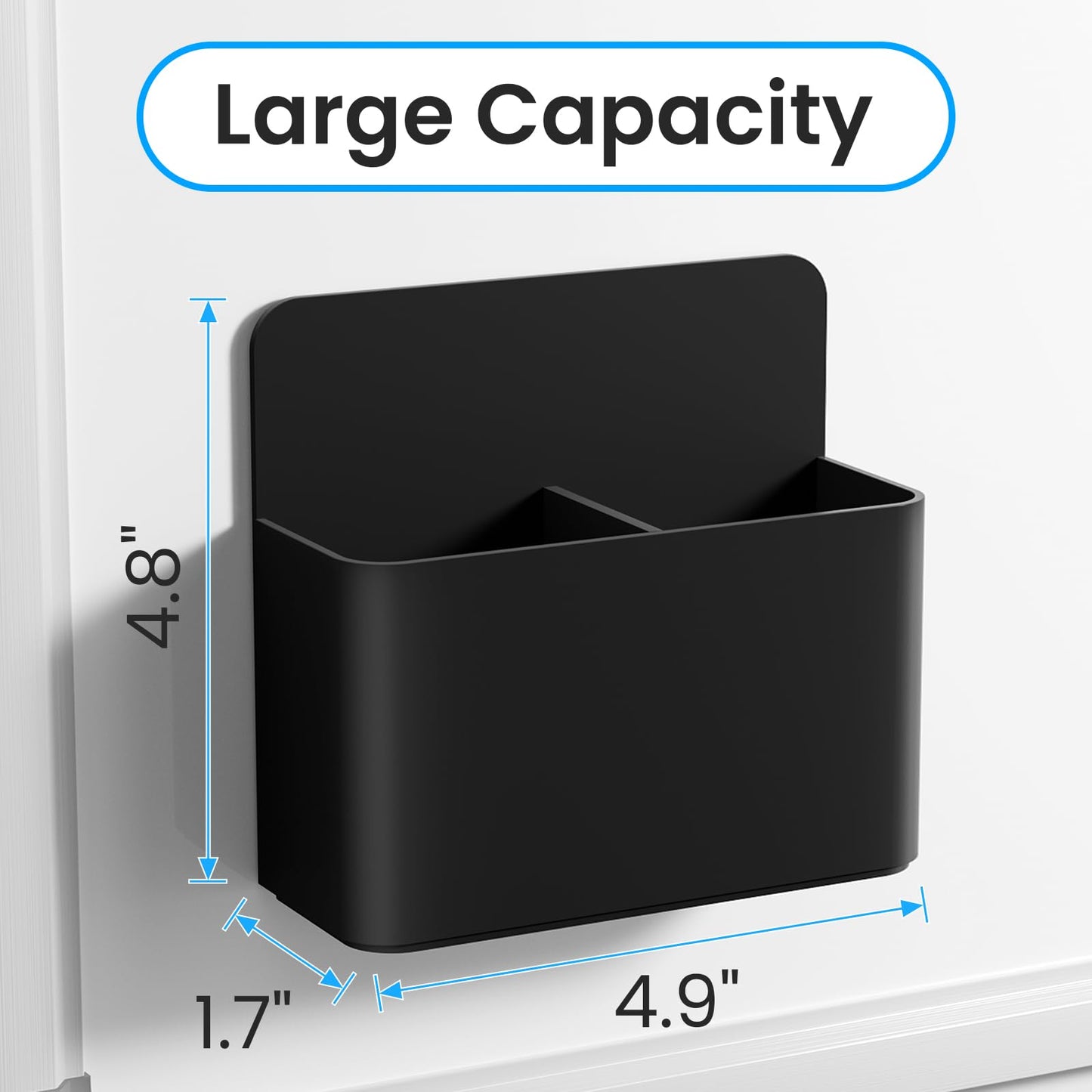 First-zgel 3 Pcs Magnetic Dry Erase Marker Holder, Magnetic Pen Holder for Fridge, Whiteboard, Locker, Wall Remote Control Holder for Home Office School(Black)
