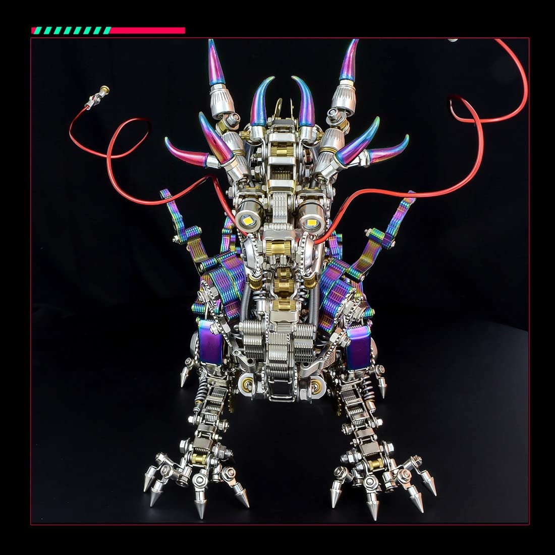 3D Metal Puzzle - Large Chinese Dragon Model Kit - Mechanical Metal Jigsaw- DIY Desk Ornament - Assembly Dinosaur Crafts Brain Teaser - Perfect for Adults