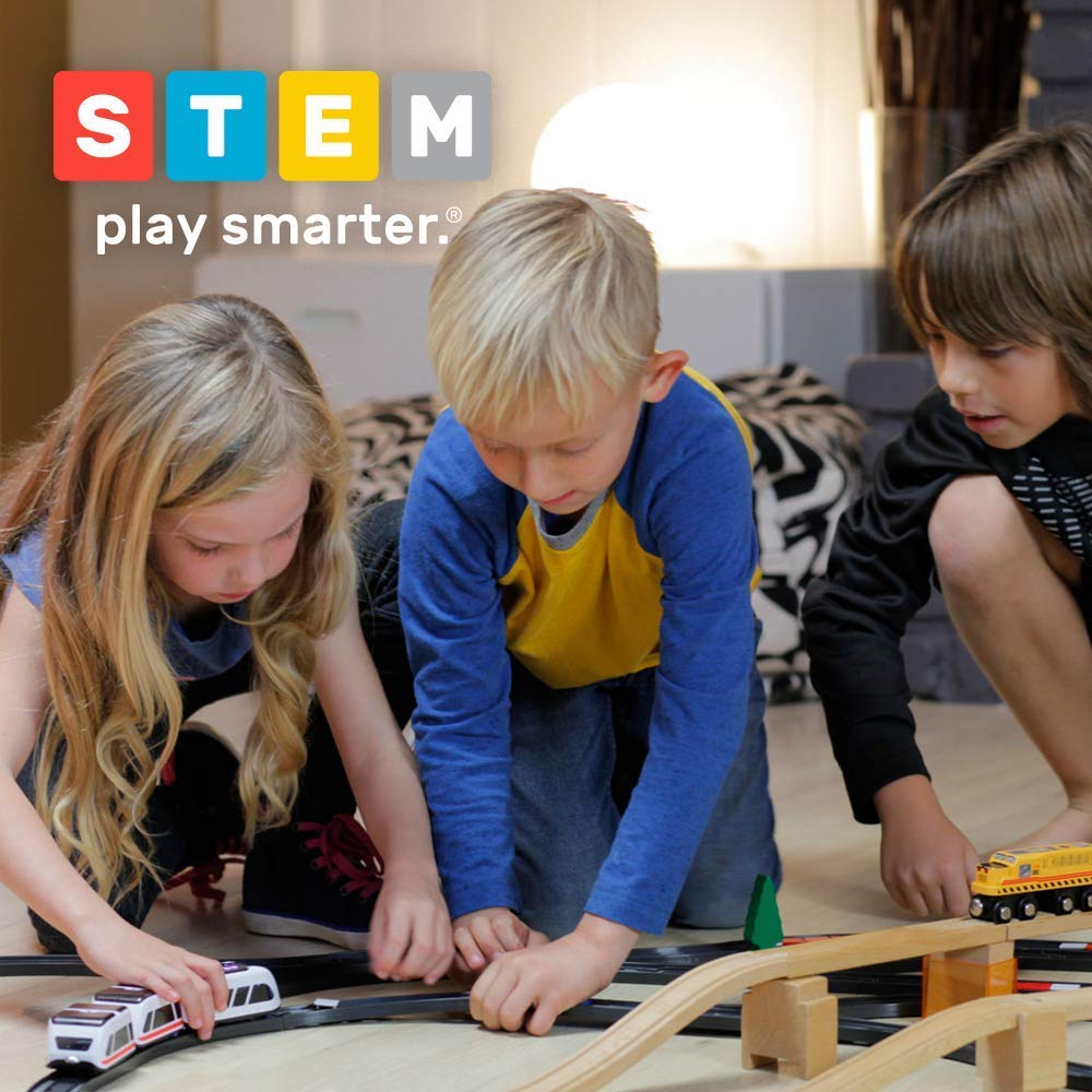 intelino Smart Train Starter Set: Award-Winning Robot Toy Train; App-Based + Screen-Free Drive Modes; 3 Free Apps for Playing and Learning; Programmable with Color Tiles, Scratch & Python; for Ages 3+