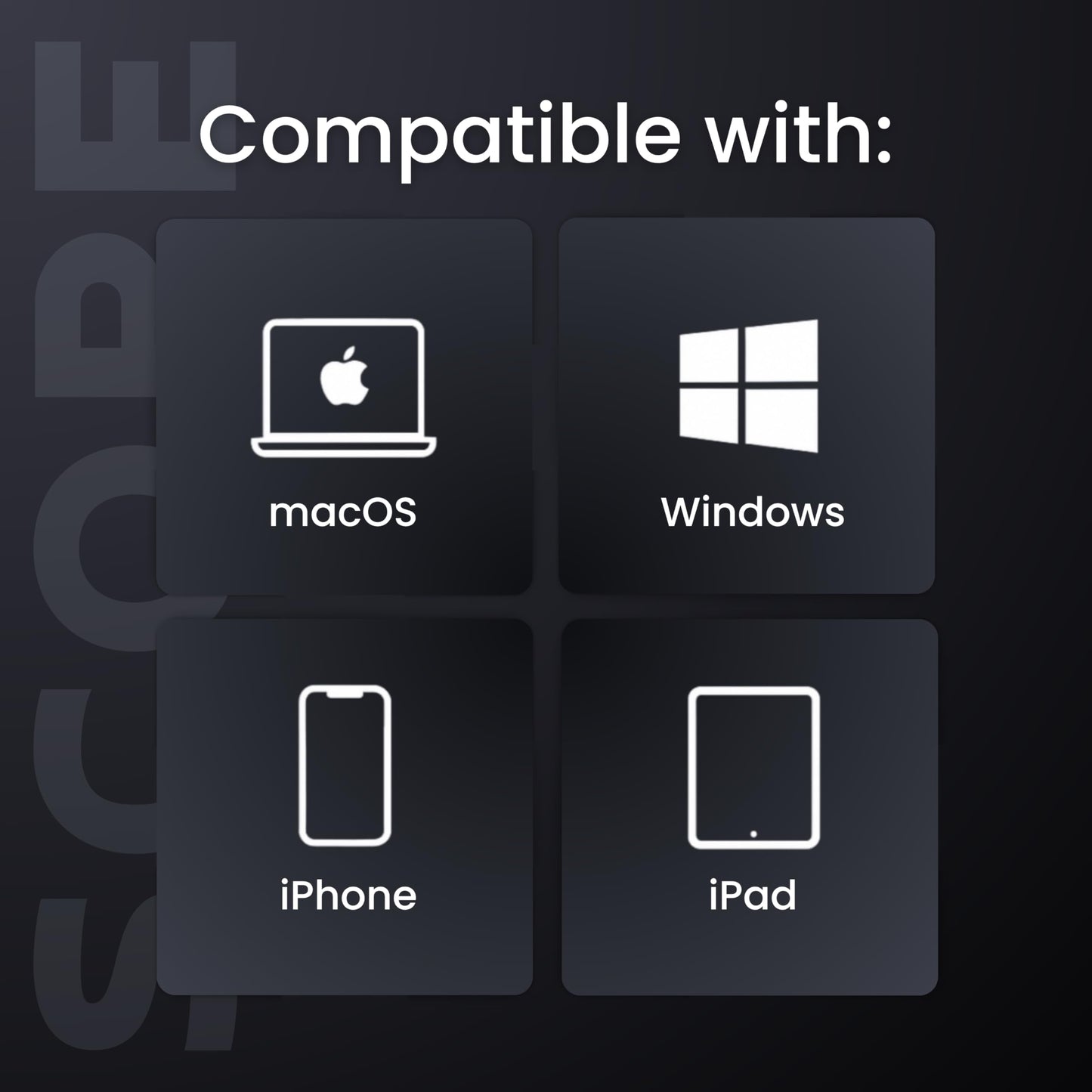 Scope Remote- Remote for Anki. Customizable with Anki Add-on, Compatible with Windows, Mac, iOS, iPad, and Android. Quizlet Compatible, Anki Controller. Midnight Black, Plus (16-18 Hours Battery)