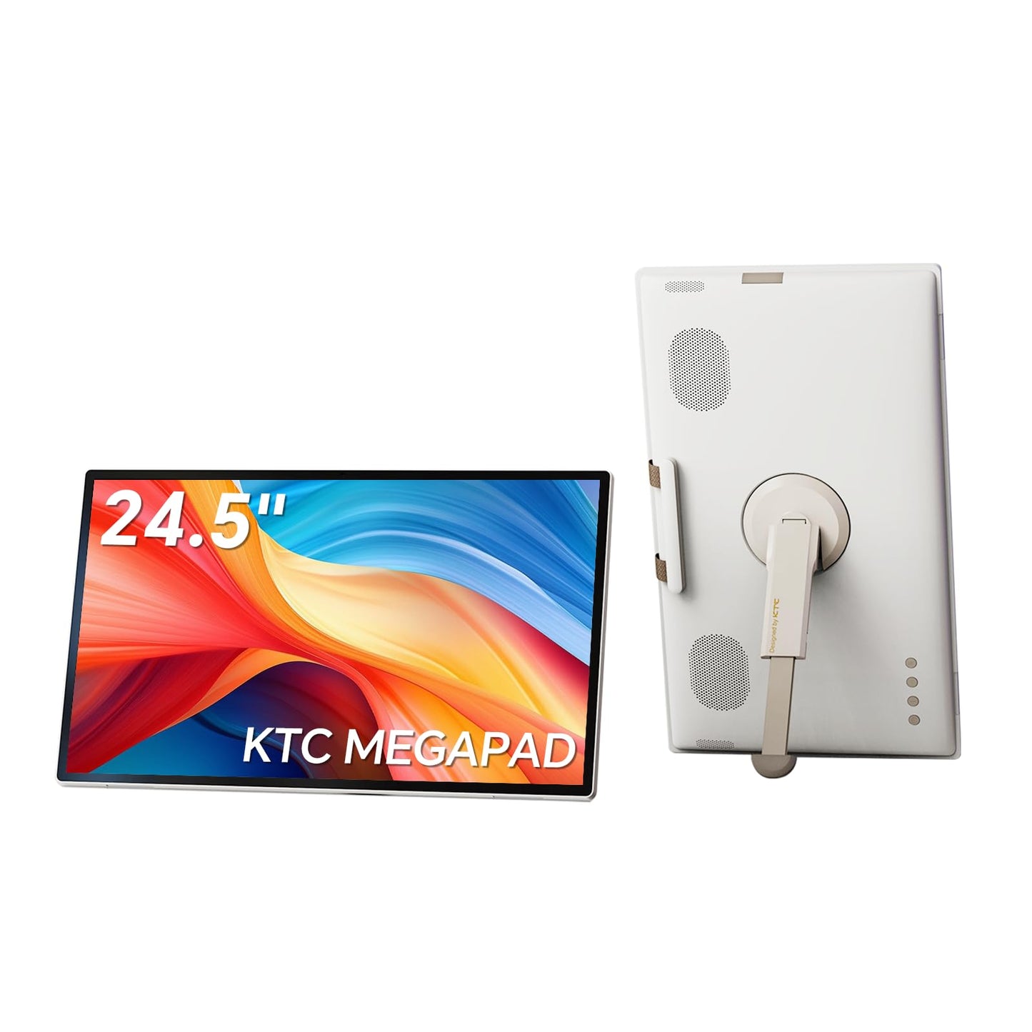 KTC 25 Inch MEGAPAD Portable TV Touchscreen Monitor 1080p, Android 14 Google EDLA Certification with Camera,Built-in Battery for Outdoor,Camping,Travel, Remote Control, A25Q5