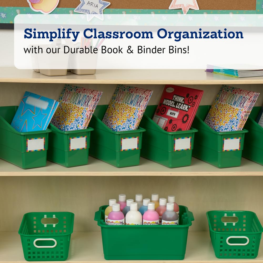 Really Good Stuff Durable Book & Binder Holders - 6 Pack - Green