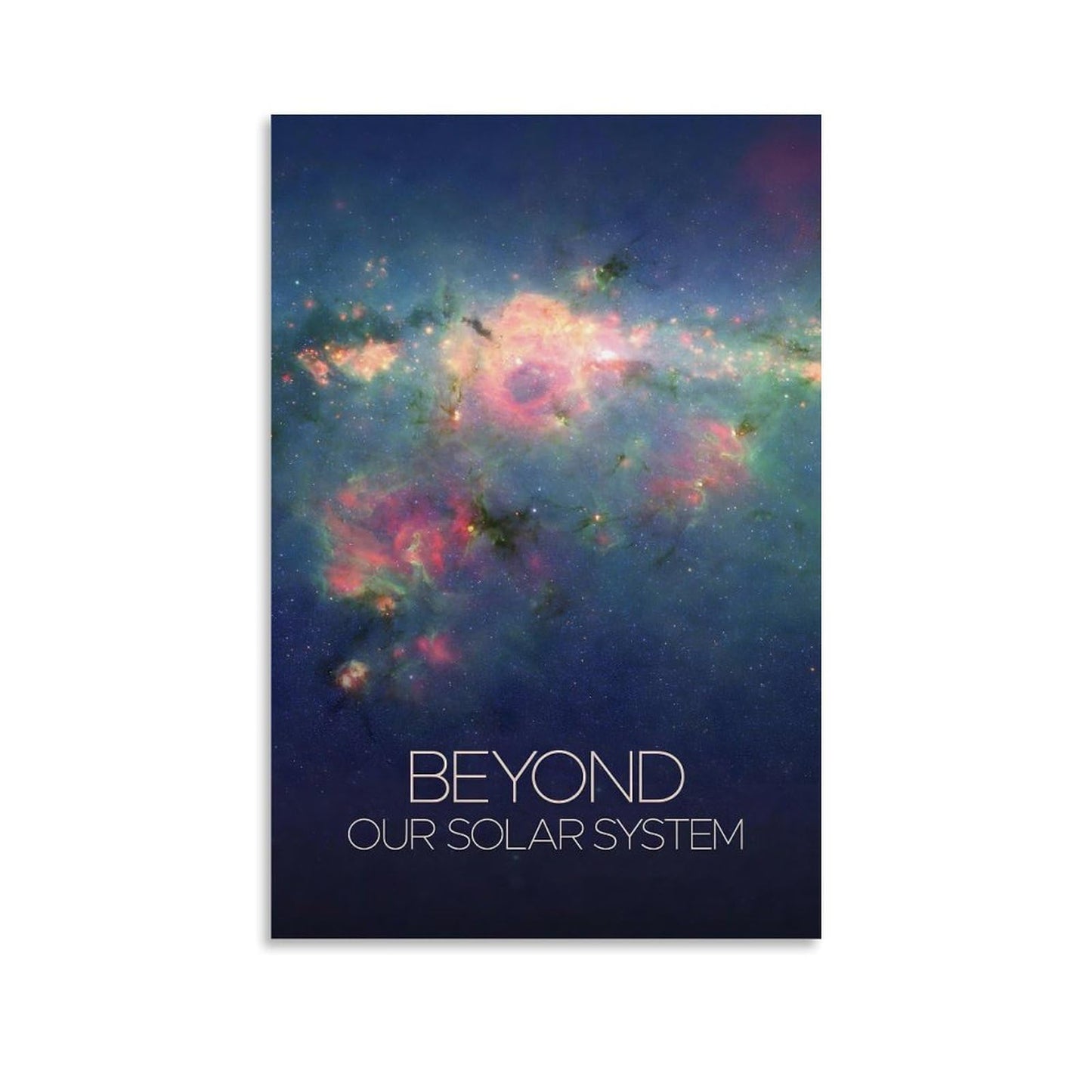 Galaxy Canvas Wall Art 16x24 Inch Unframed – Nebula Star Cluster Astronomy Poster Print Beyond Solar System, Space Decor for Classroom, Kids Room, Office, STEM Science Gift