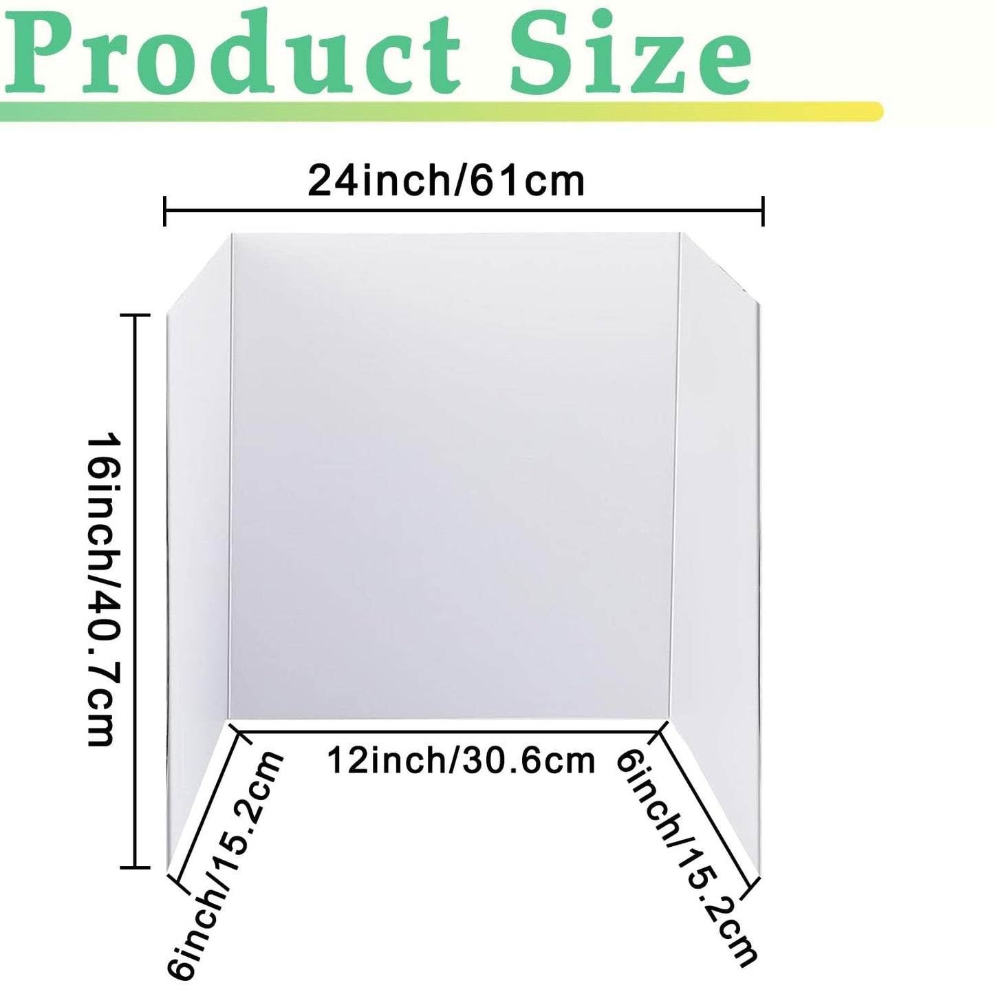 LonlyEagle Trifold Poster Board, 24" x 16", 3-Pack, White Corrugated Project Boards for Science Fairs, School Projects, Event Displays