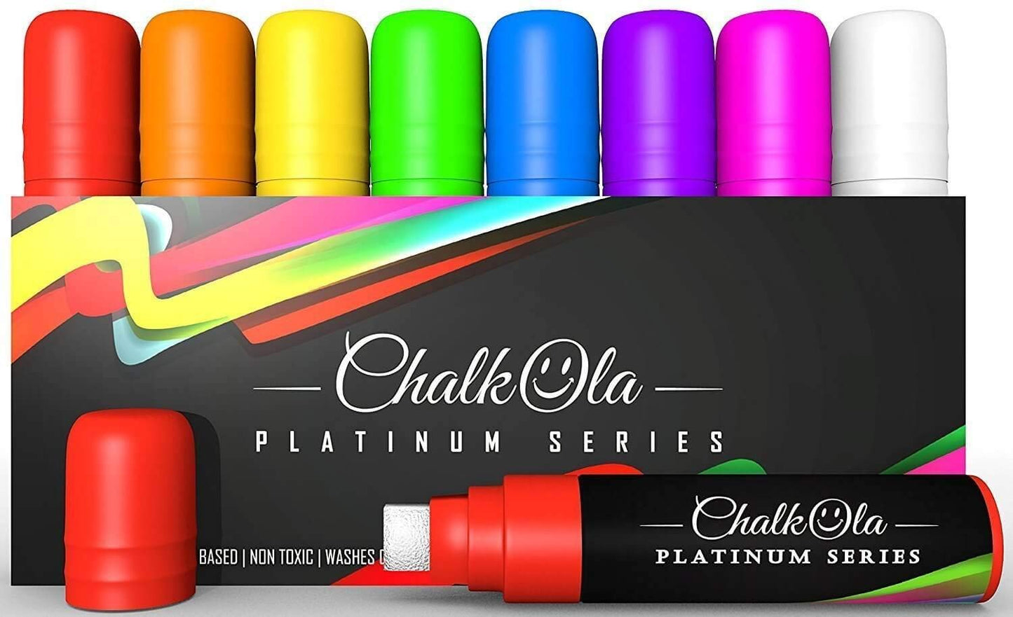 Chalkola Artist Bundle- 10 Neon 6mm + 8 Neon 15mm Chalk Markers