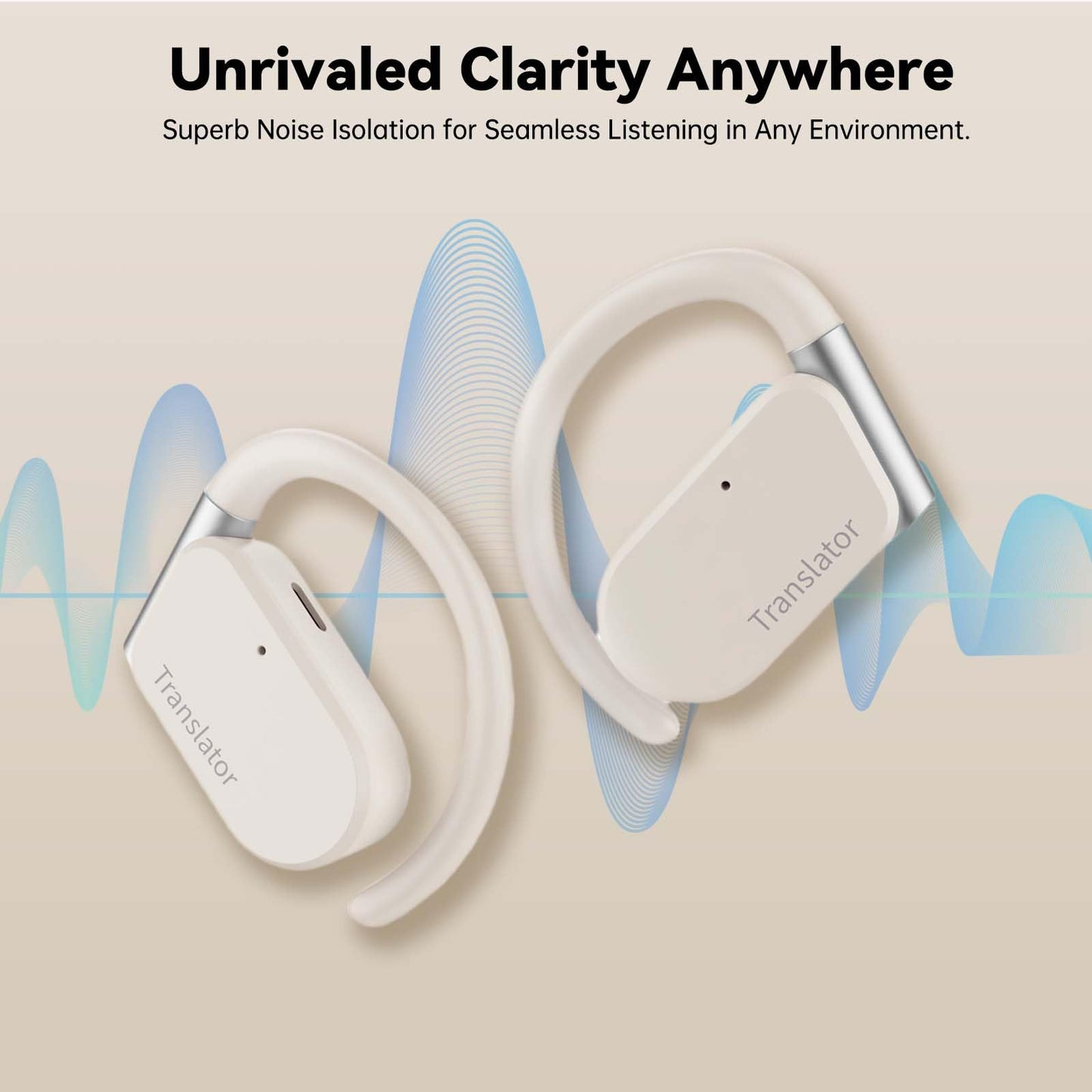 Wooask Translation Earbuds M9 Language Translator Device Open Ear Translator Headphones 98% High Accruacy Instant Translation in 1 Sec Support 144 Languages and Accents (with Offline Package)
