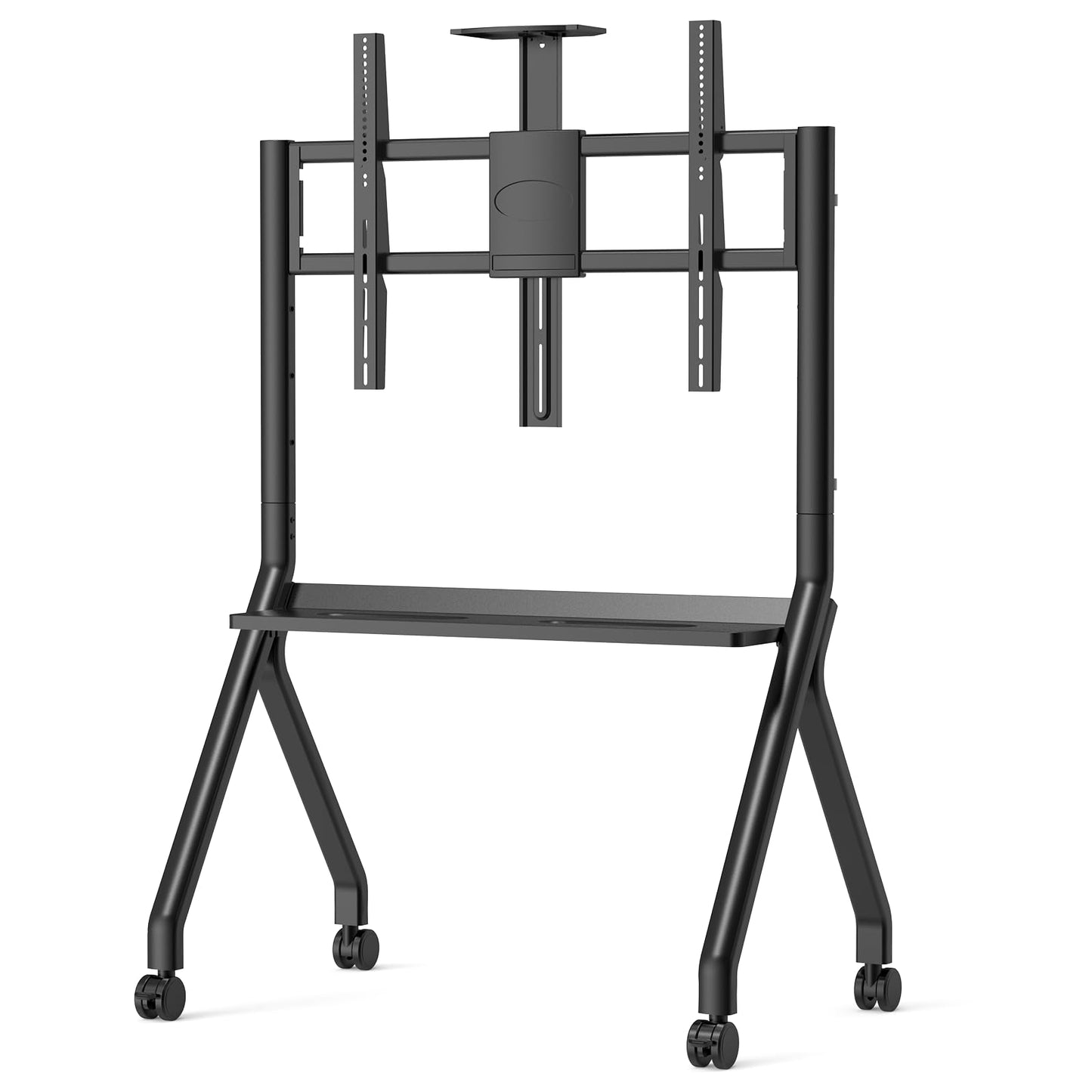 Dornium Smart Board Stand for 55-87 Inch Interactive Whiteboards, Adjustable Rolling TV Stand with 360°Swivel Lockable Wheels, Suitable for Offices, Classrooms, Home and Other Workspaces