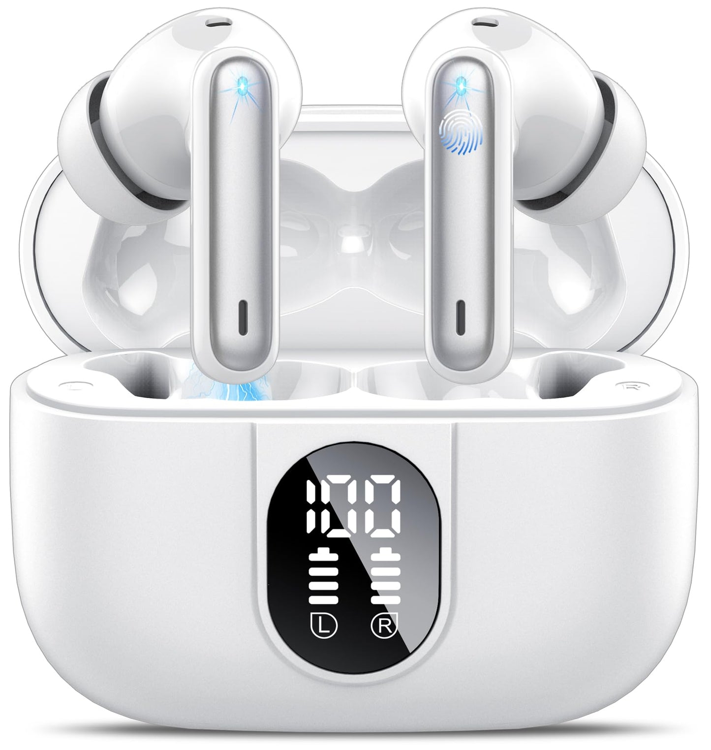 Csasan Ai Translation Earbuds Real Time,3-in-1 Buletooth 5.3 Translator Earbuds with 6 Translation Modes/164 Languages,No Subscription Required Translatior Headphones, White
