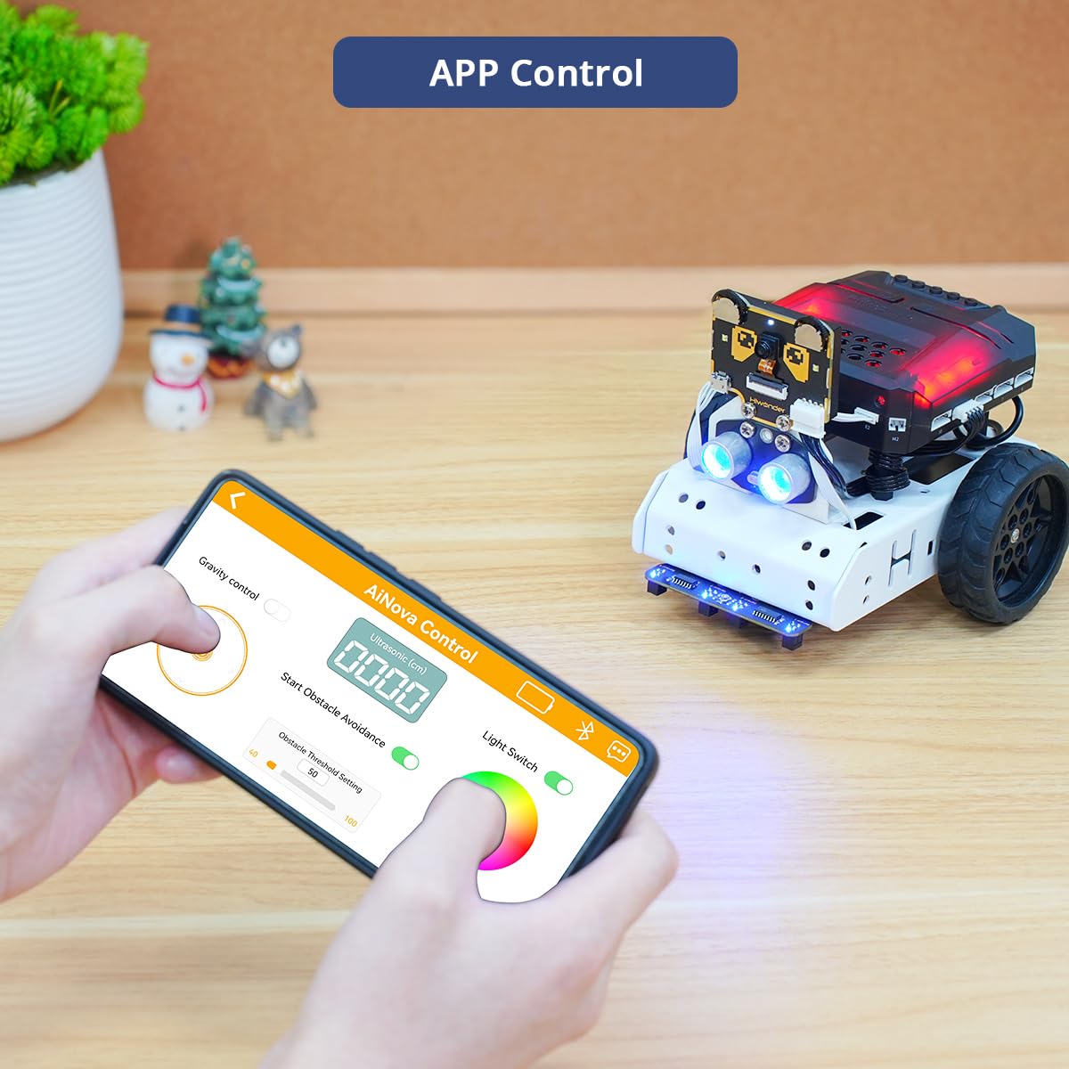 LewanSoul AiNova AI Vision Robot Car for Scratch & Python Programming, Coding Robot Kit STEM Projects Educational Building Robot Open Source Smart Robotic, Standard Kit