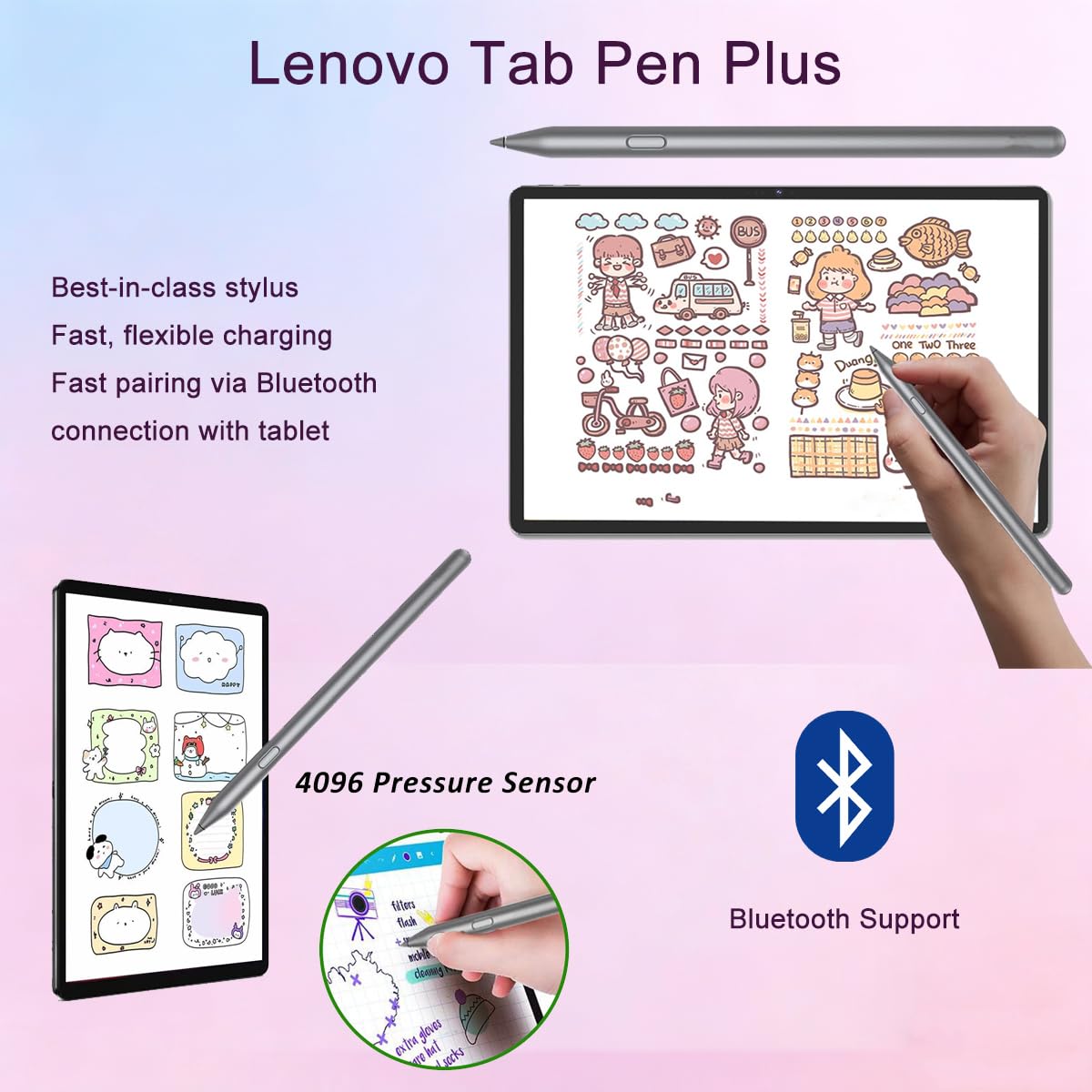 Lenovo Idea Tab Pro AI Android Tablet, 12.7" 3K QHD 144Hz Touchscreen, MediaTek Dimensity 8300, 128GB Storage + 128GB SD Card, Tab Pen Plus, 11-Hr Long Battery Life, Lightweight for Student & Gaming