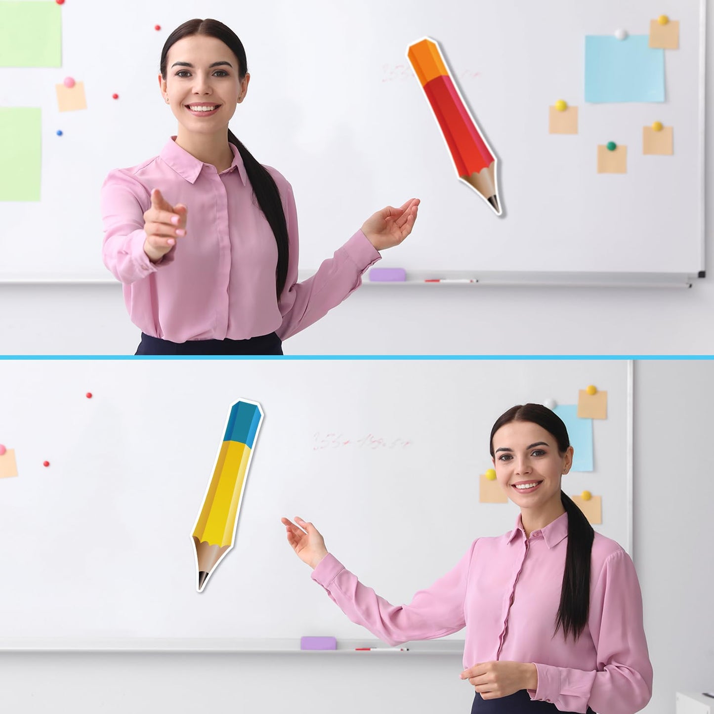Yeaqee 6 Set Magnetic Spinner for Whiteboard Arrow Spinner Spinzone Magnetic Whiteboard Game for Office