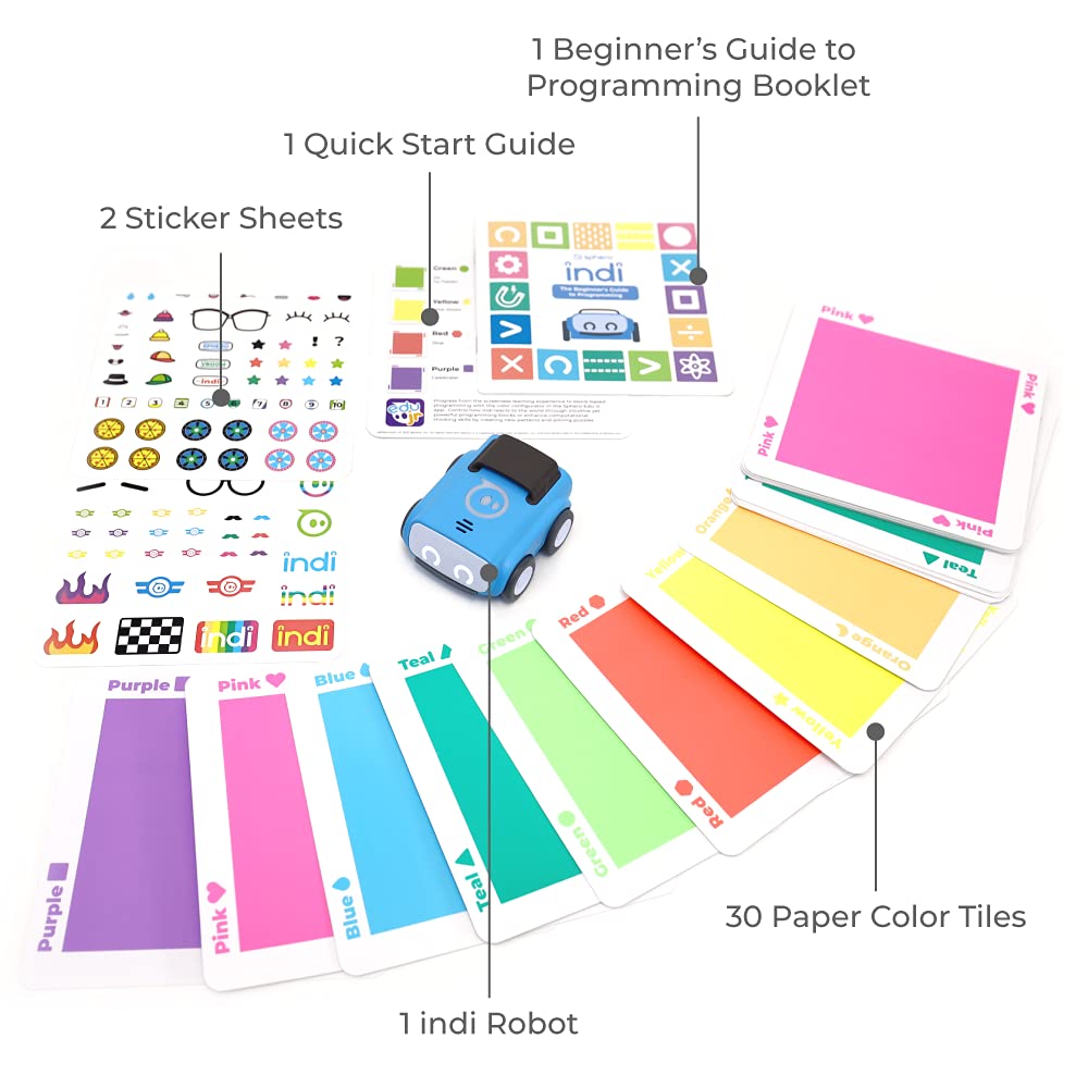 sphero Indi At-Home Learning Kit - Screenless Coding Robot for Kids 4+ - Build Mazes, Learn Computational Thinking - Problem Solve Like an Engineer - Educational STEM Toy for Creative Minds
