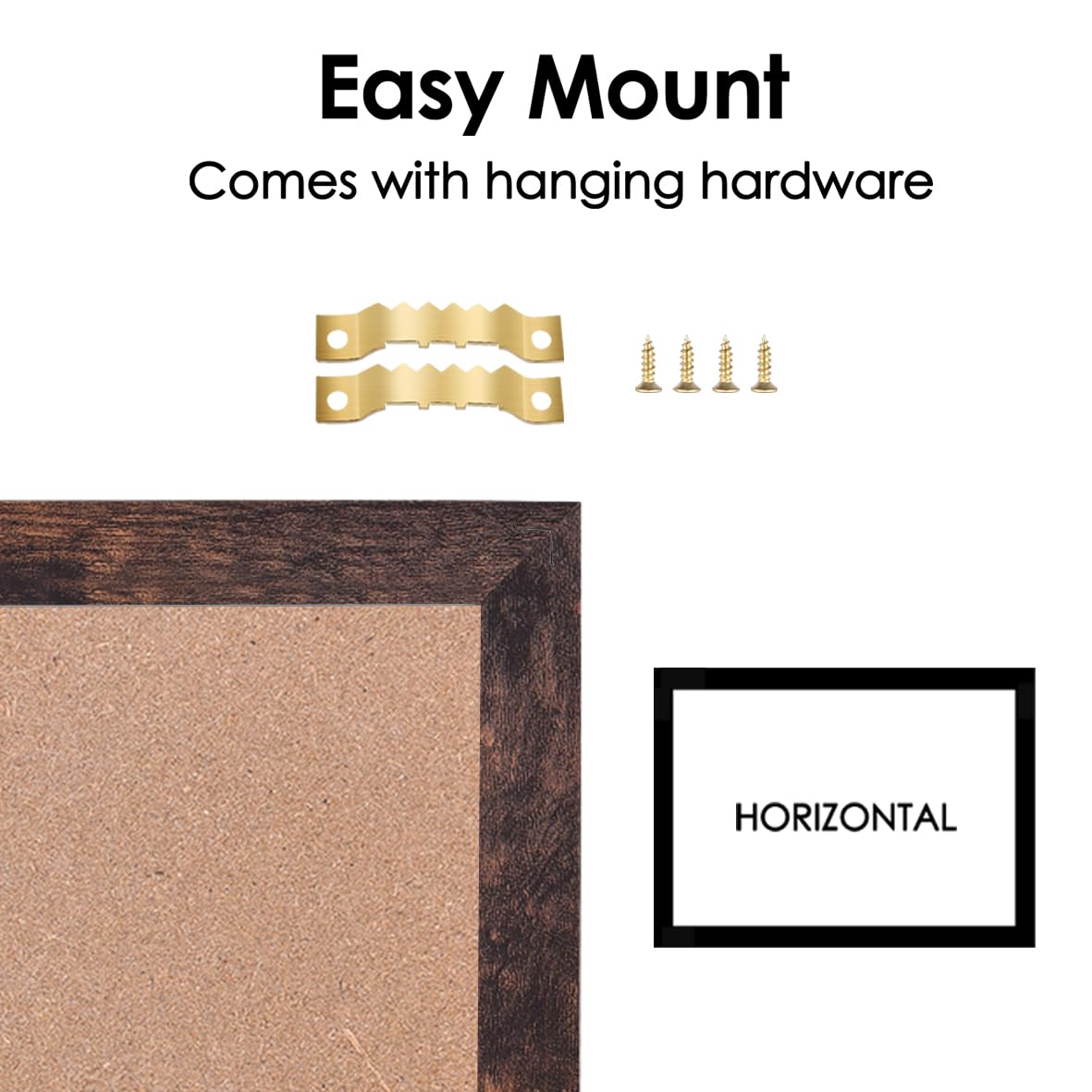 Dry Erase Calendar Whiteboard for Wall, 13" x 17" Small Combination Magnetic Dry Erase White Board & Bulletin Board, Walnut Brown Frame Calendar/Cork Combo Board(WB-3343-B)