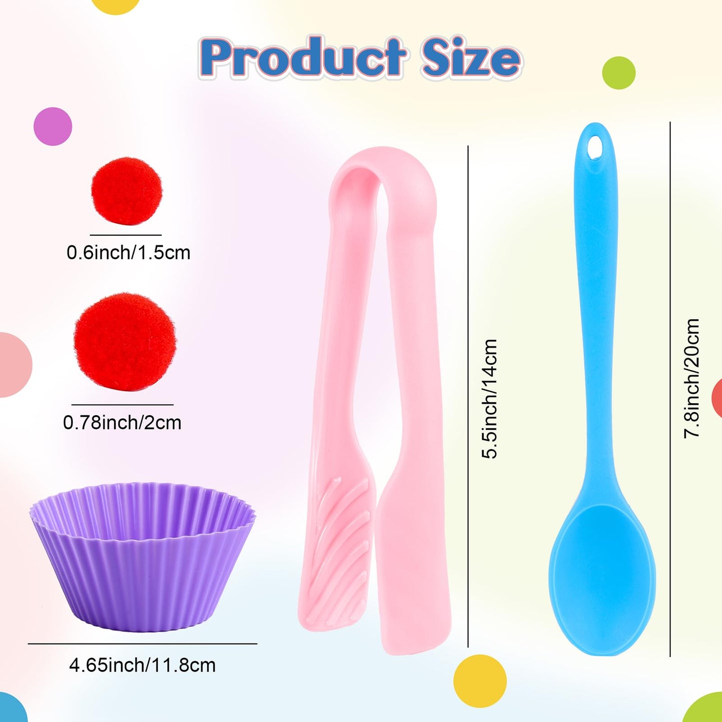 iCraftine 158 PCS Fine Motor Skills Set - 150 Pom Poms, 6 Sorting Bowls, Tweezers, Spoon, Sensory Bin Filler for Preschool Kids Counting, Sorting, Matching Training Activity