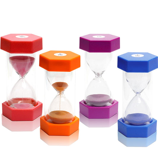 Hourglass Sand Timers Colorful Sandglass Timer Hourglass Set Sand Clock Timer Visual Sandtimer 3/5/10/20 Minutes for Kids Classroom Office Kitchen(4 Pcs)
