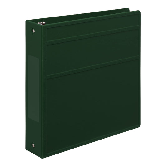 Carstens 2-Inch Heavy Duty 3-Ring Binder - Side Opening, Forest Green, Durable Plastic, Precision No-Gap Rings, Waterproof Covers, No Pockets, Holds 300 Letter Sheets, BPA-Free, Made in USA (5820-3R)