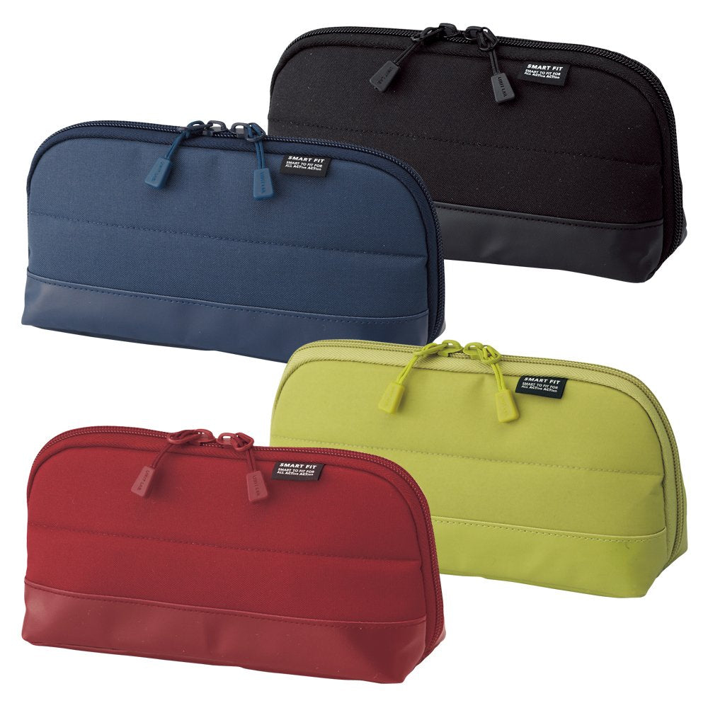 LIHIT LAB Pen Case (Pencil Case), Water & Stain Repellent, 8" x 4'', Red (A7688-3)